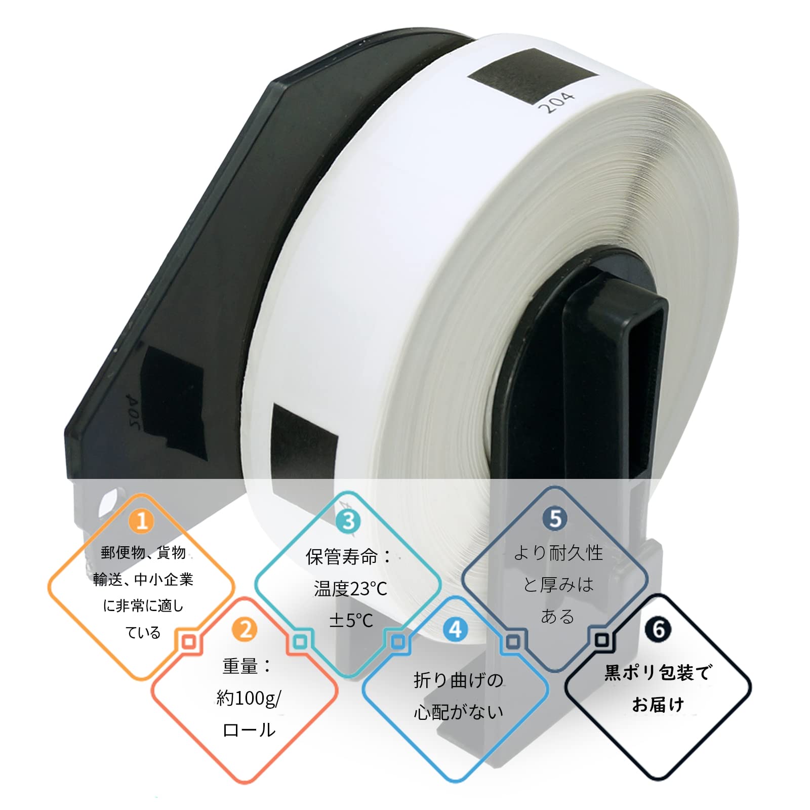 Amazon.co.jp: BETCKEY 感熱紙 DK-1204 ブラザー ラベル プリンター 
