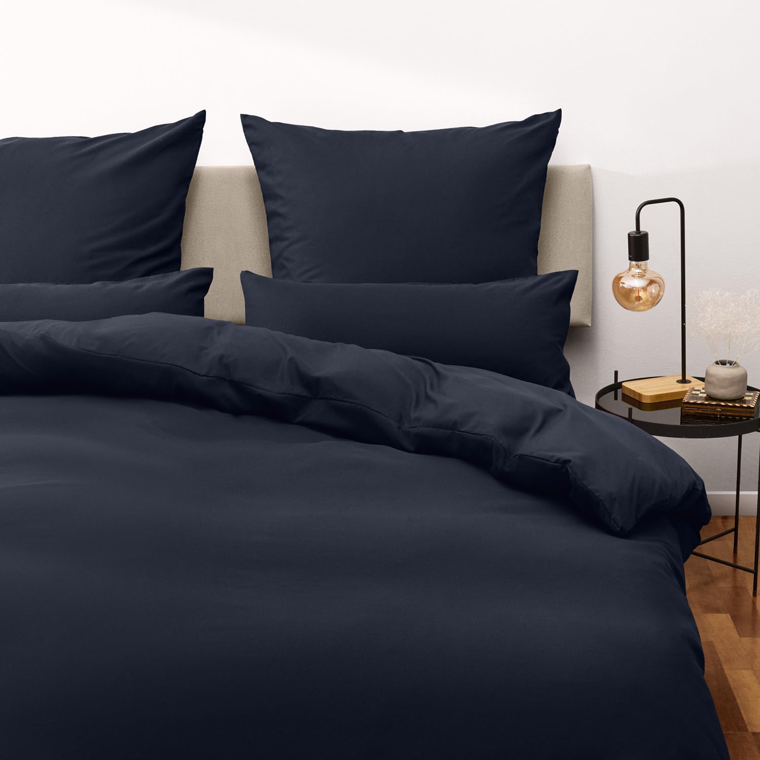 Blumtal Copripiumino Matrimoniale 240x220 e Federe 50x80 - Set di Lenzuola in microfibra extra morbida certificata Oeko-Tex, Set Copripiumino Matrimoniale con 2 Federe - 3 pezzi - Blu Oceano