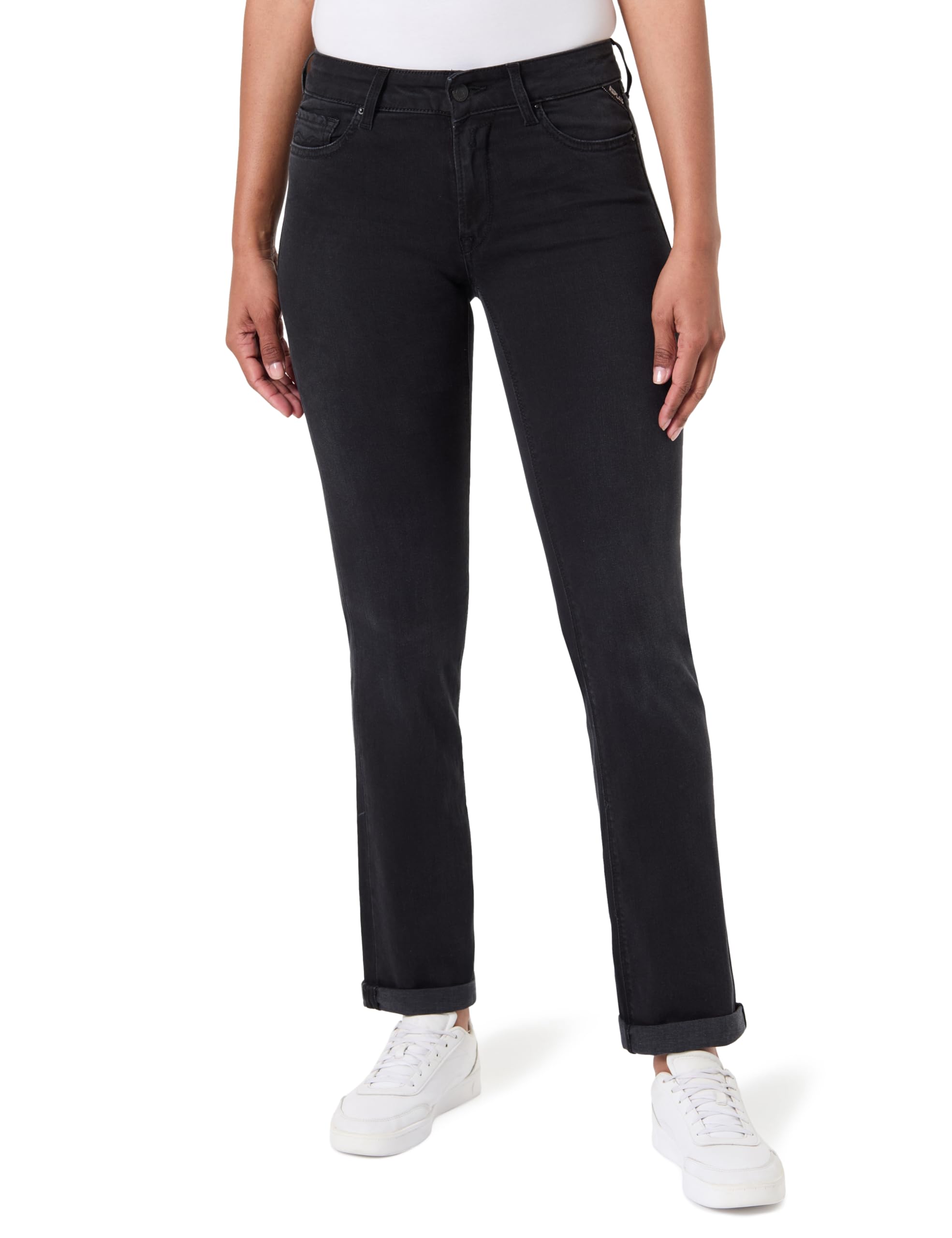Replay Women's Jeans New Luz Bootcut, Dark Grey 097 (Grey), 26W/32L