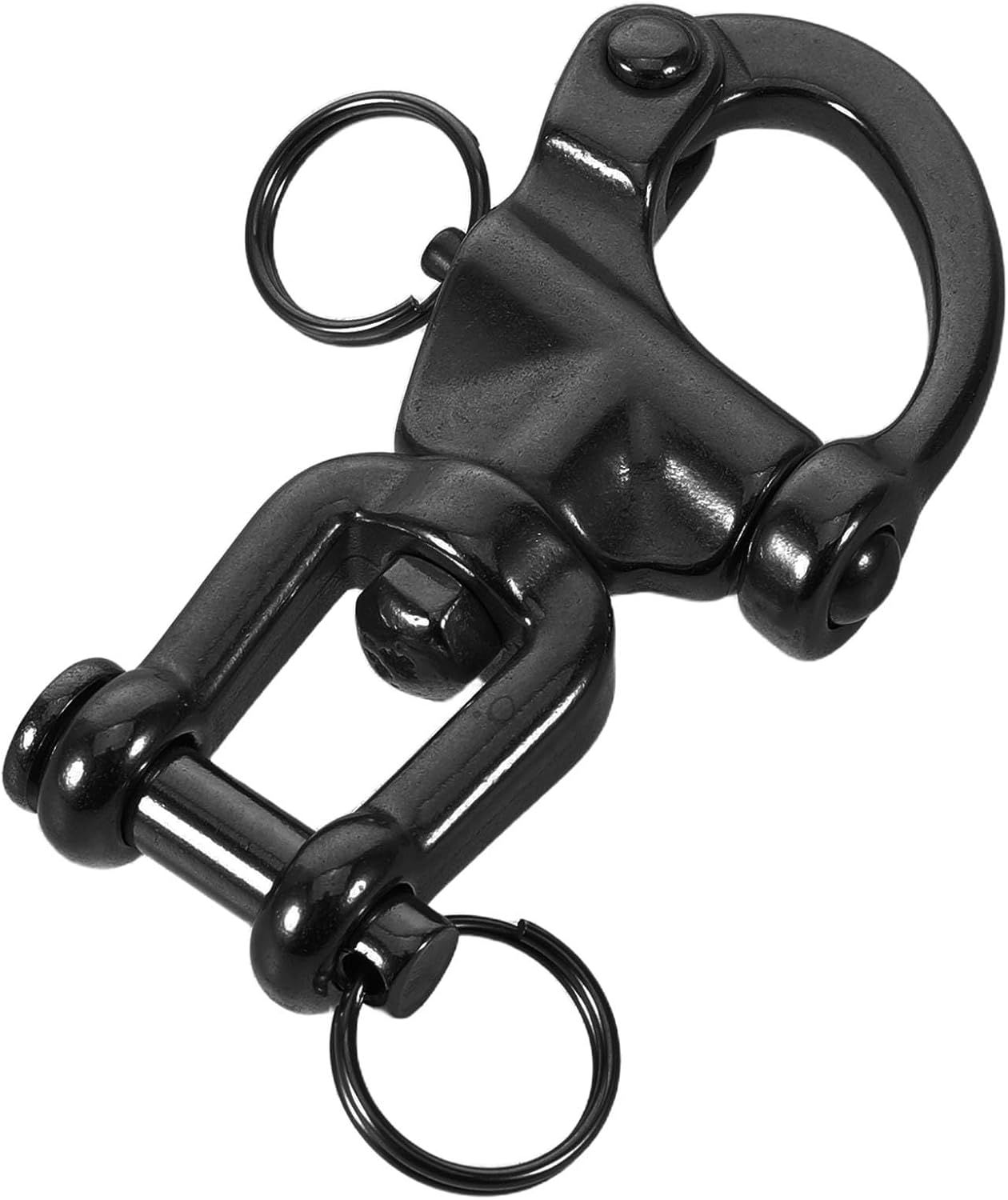 Snap Shackles Stainless Steel Quick Release Sailing Halyard Swivel Shackle - Sailing Rigging Spring Load Snap Hook for Marine Use