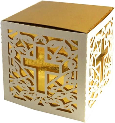 Miniatura 4 de Sohapy 50 cajas de dulces de papel kraft para dulces, caja de regalo, regalo de baby shower, decoración de cumpleaños, suministros de decoración de