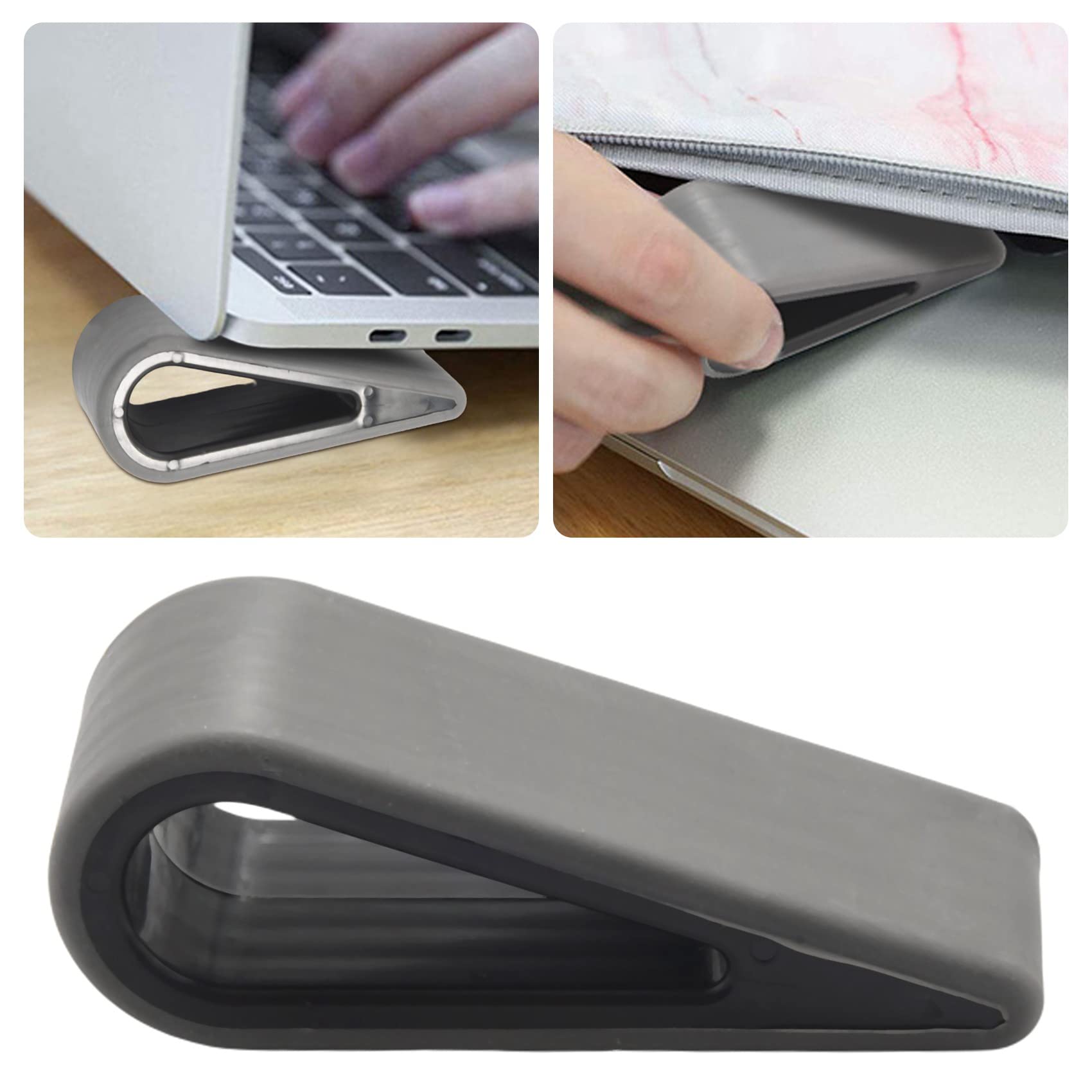 Supporto PC Portatile Nulaxy – Regolabile 6 Altezze, Pieghevole, In Alluminio, Per Notebook Fino A 17,3 Pollici – Bianco