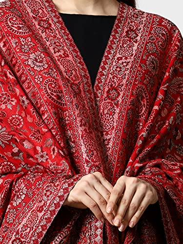 Women's Kashmiri Kani Woven Wool Shawl (2J41)4