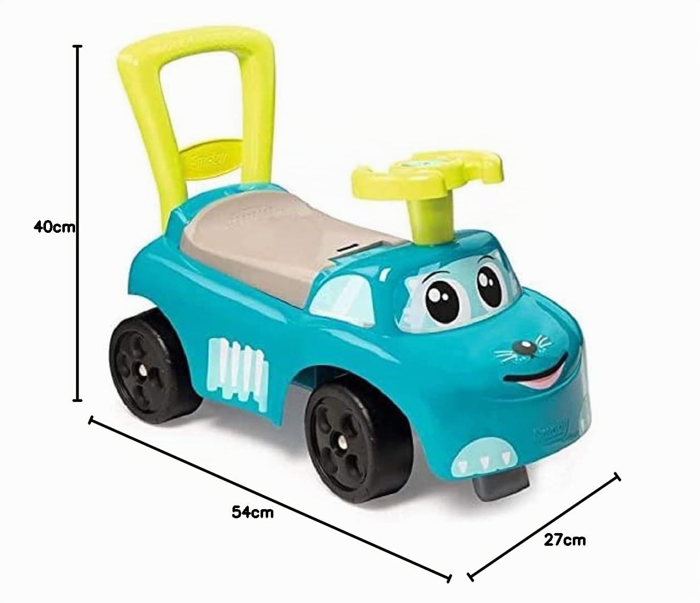 Smoby - Porteur Auto Bleu - Fonction Trotteur - pour Enfant Dès 10 Mois - Coffre à Jouets - 720525