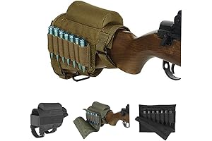 Sniper Rifle Buttstock with Cheek Rest and Ammunition Pouch