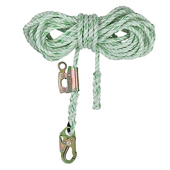 Safewaze FS700-25GA 5/8" Rope Lifeline / 25 with FS1117 Fall Arrester Attached