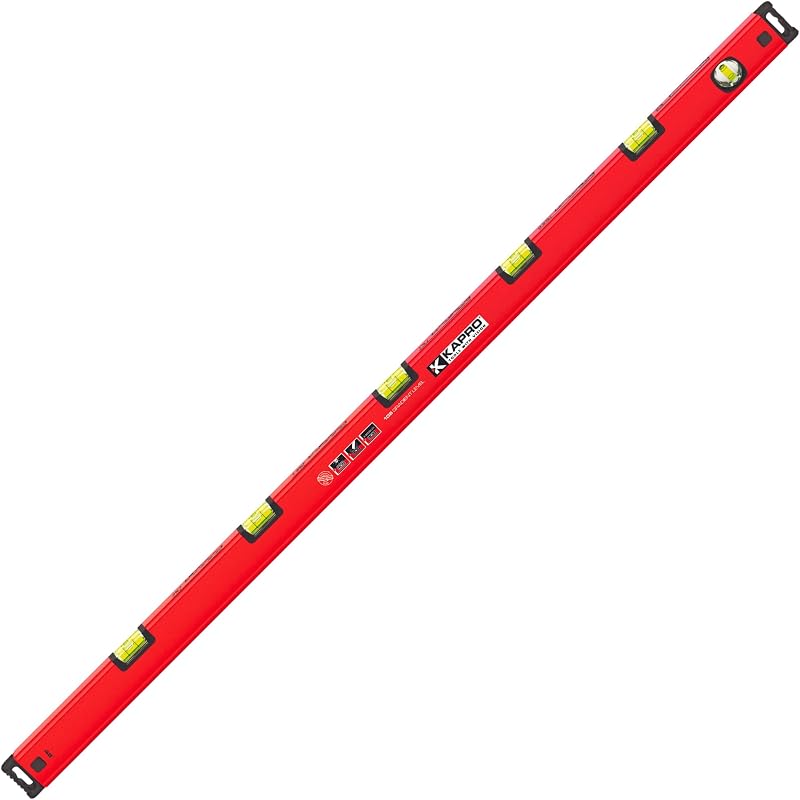 Kapro - 105 Topgrade Gradient Box Level - with Slope Measurements - Features Pre-Set Sloped Vials, Rubberized End Caps, Finely Milled Precision Surface - Hand Calibrated - Aluminum - 48 Inch