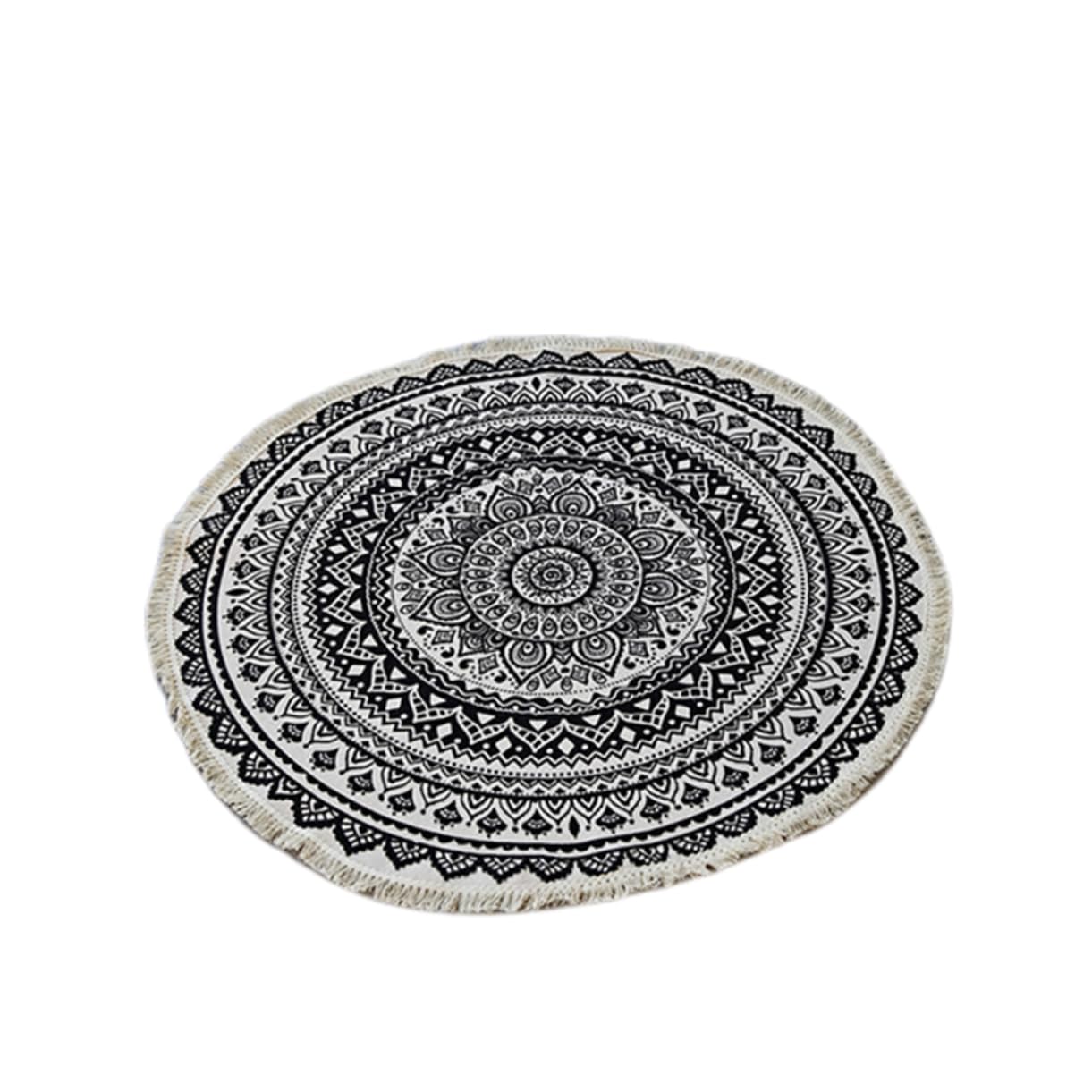 Tapis rond salon imprimé design intérieur toutes saisons sol