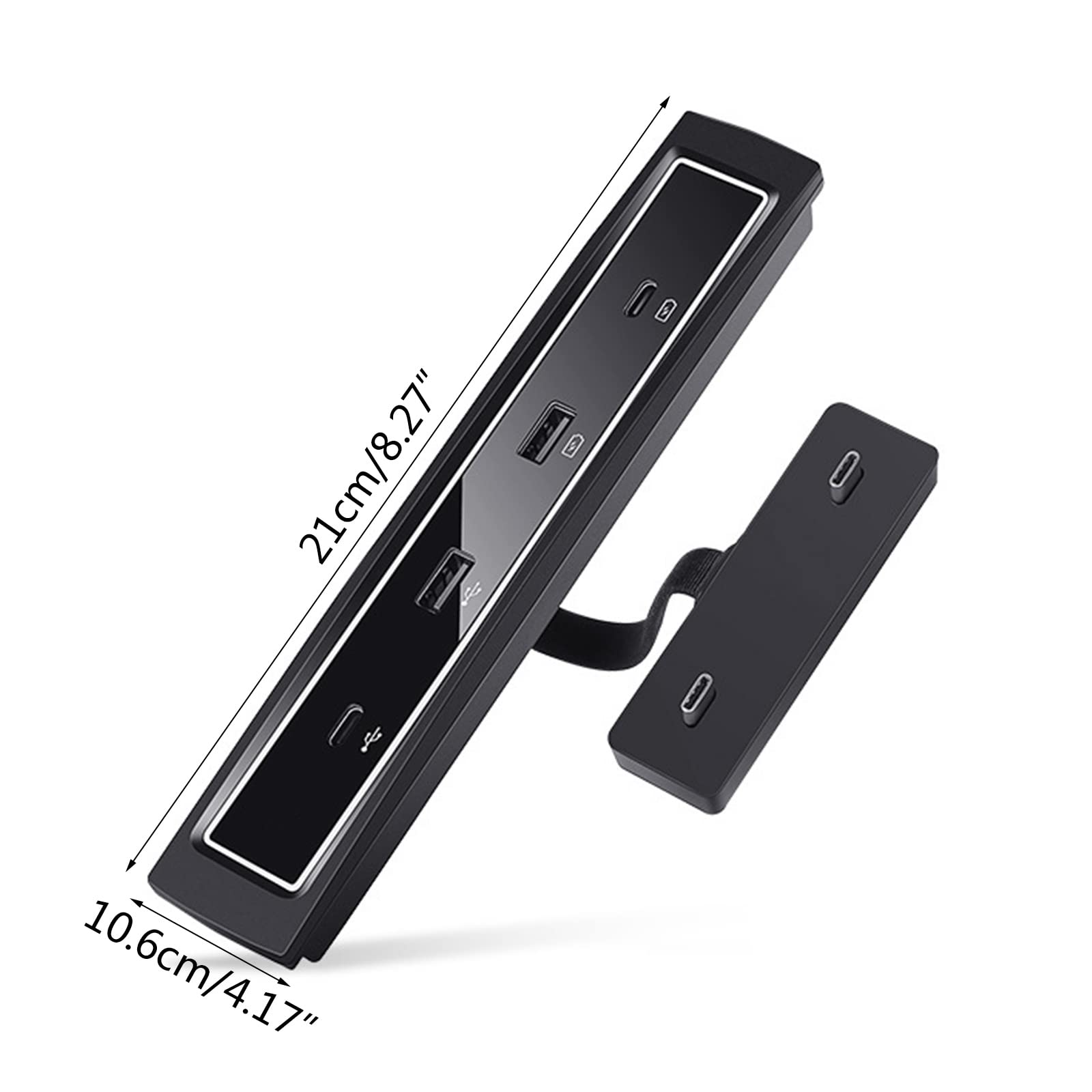 4 Port 27W Schnelllade-Splitter Glovebox-USB-Hub-Dockingstation Shunt Hub für 3 / Y Auto-Innenzubehör