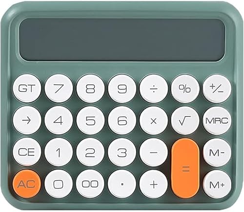 Calculadora de interruptor mecánico de 12 dígitos pantalla LCD grande calculadora de escritorio botón grande y sensible para oficina hogar y escuela