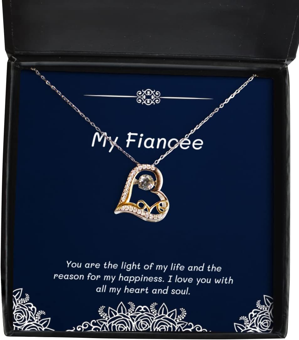 You are The Light of My Life and The Reason for My Happiness. I. Love Dancing Necklace, Fiancee Jewelry, Useful Gifts for Fiancee, Gift Ideas for Fiancee, Present Ideas for Fiancee, Fiancee Gift