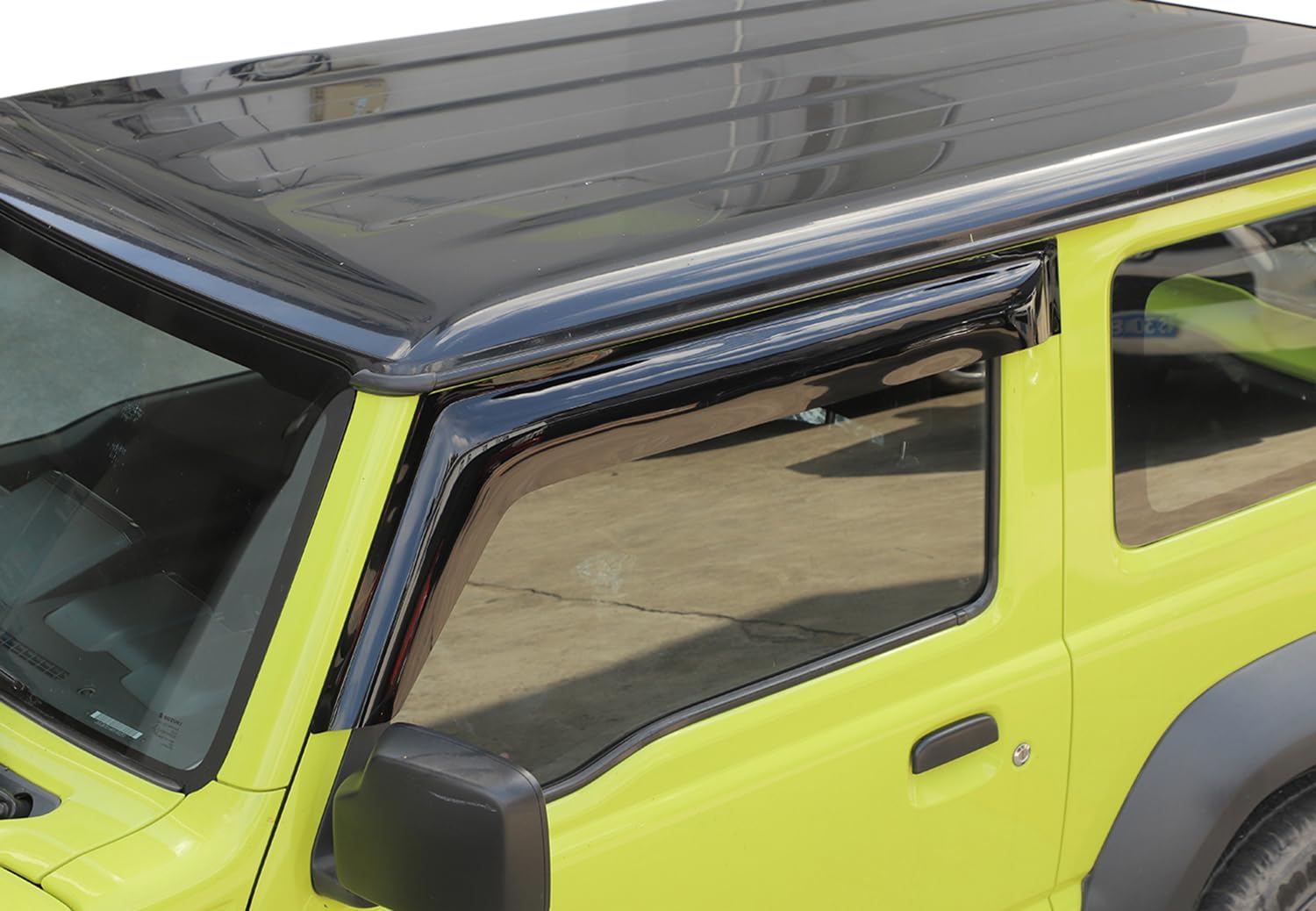 Tape-On Side Window Deflector Visors Smoke Tinted Rain Guards Awnings Shelters for Suzuki Jimny 2-Doors 2019-2025 Car Exterior Accessories