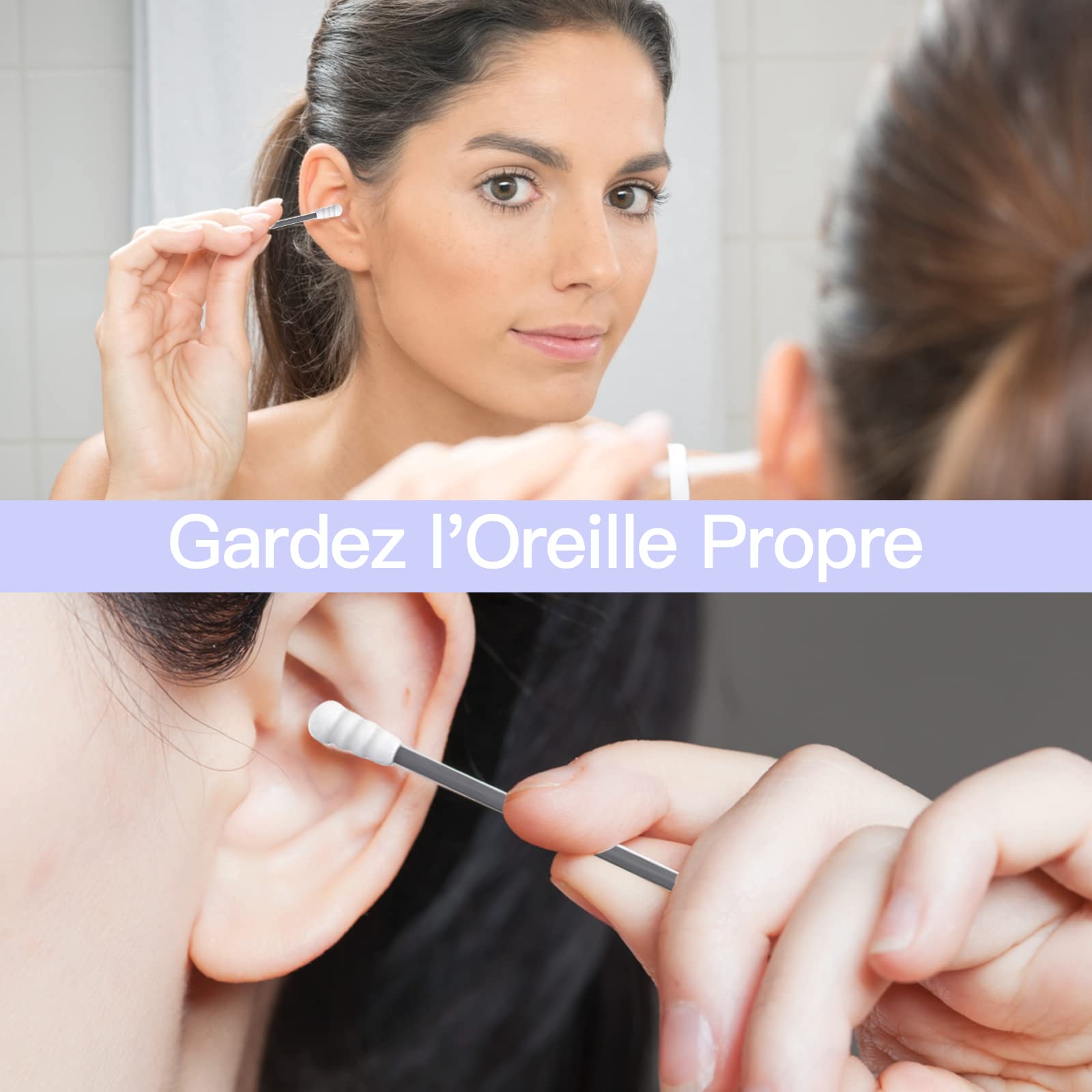 8 Pièces Coton-Tiges En Silicone Réutilisables ZYNERY - Avec Boîte Hygiénique