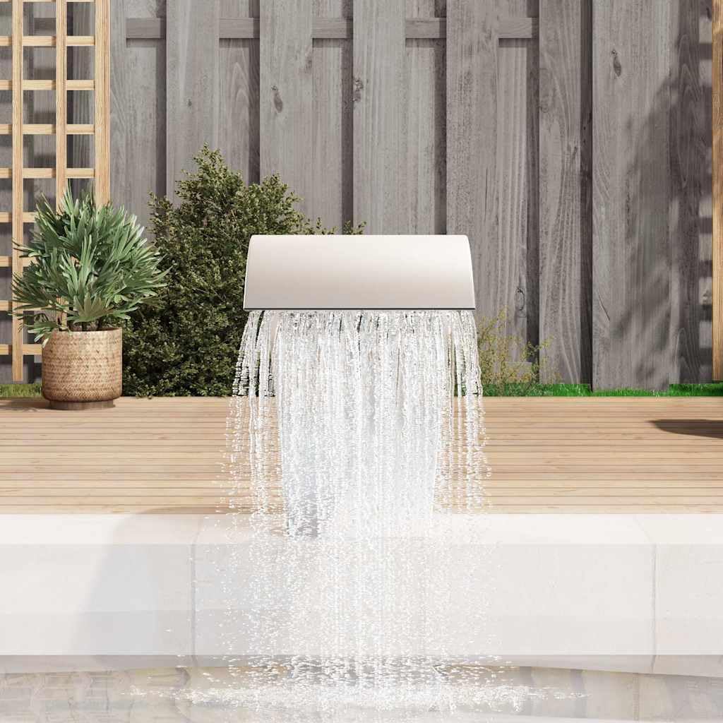 Fuente Cascada para Piscina Acero Inoxidable 45x30x60cm Fuente Estanque