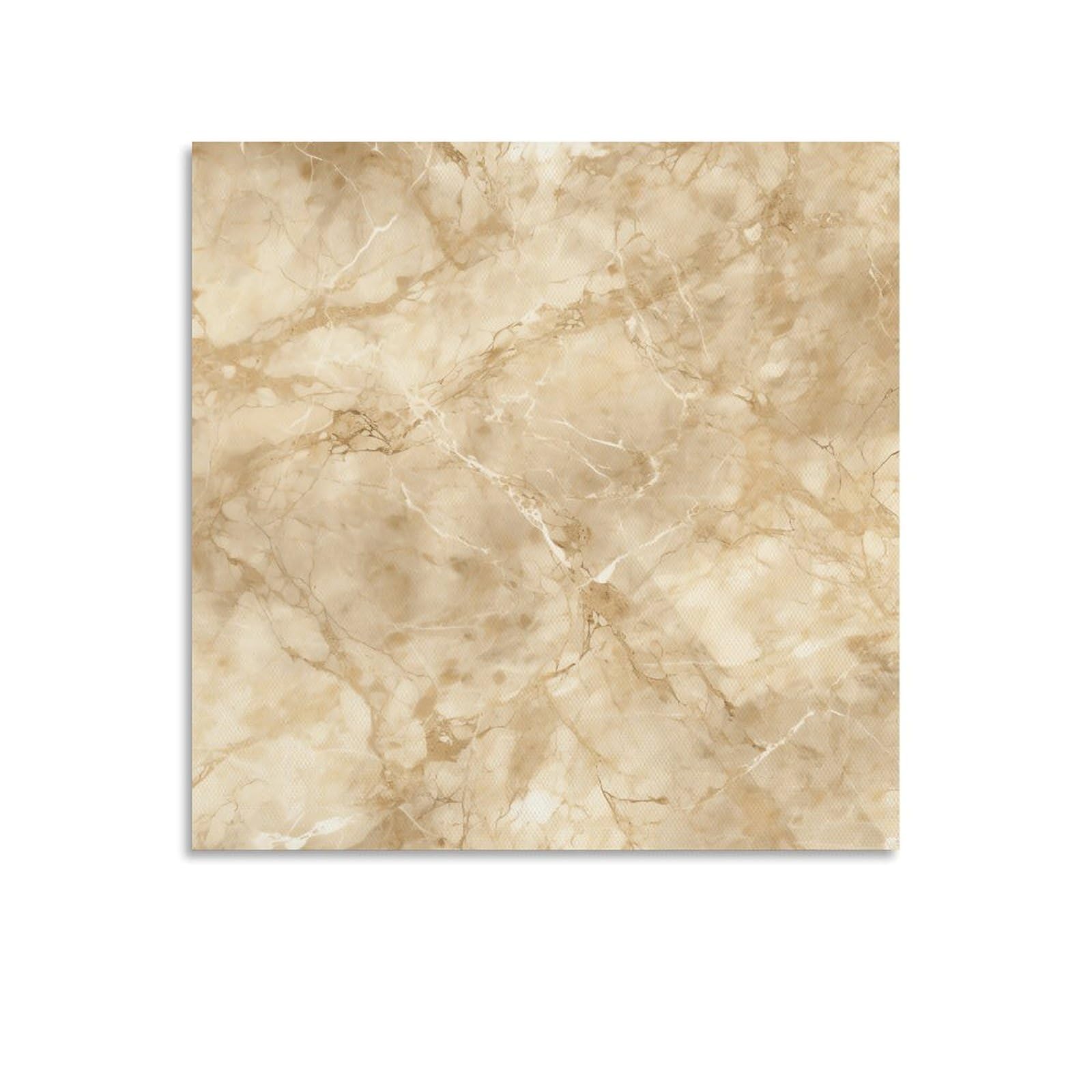 Toile murale abstraite beige clair 70x70cm tableau effet marbre