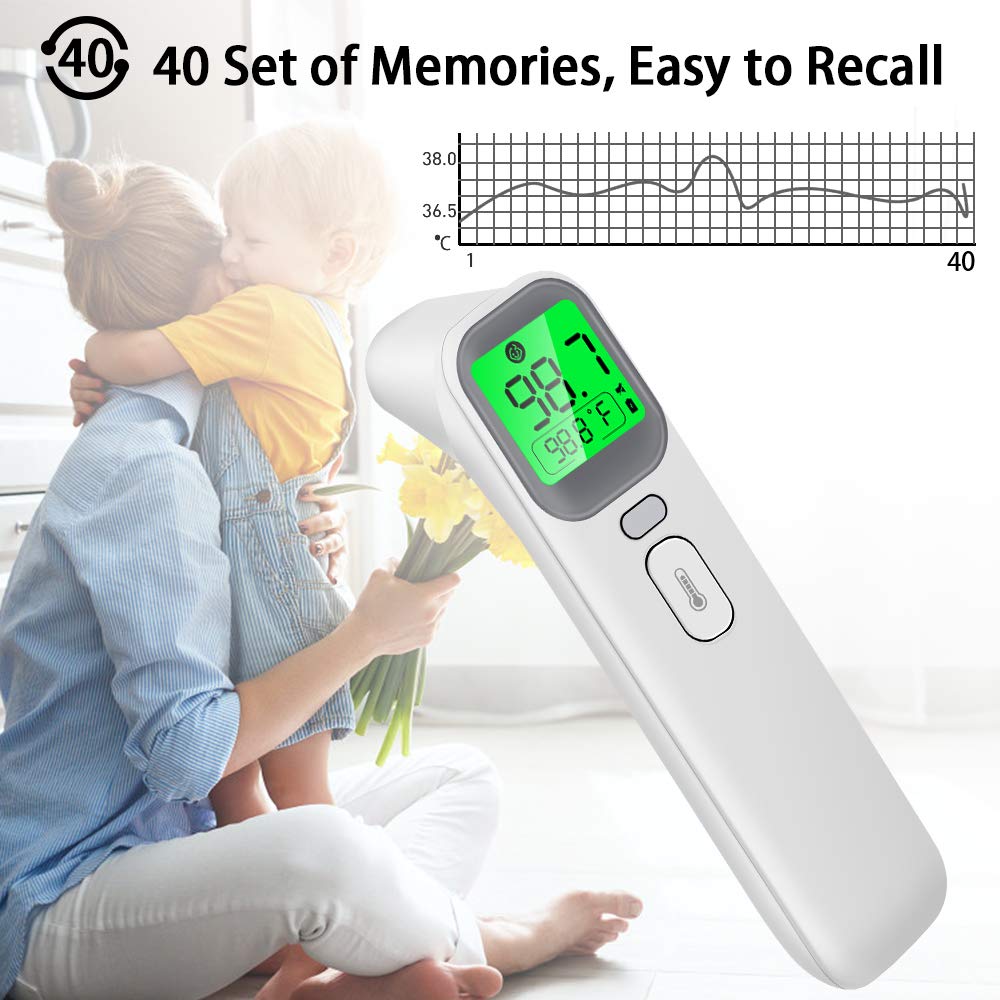 Blасk Frіdау Sаlе 2022 Infrared Forehead Thermometer Non-Contact Digital Thermometer for Adults with Instant Accurate Reading Ear Thermometer for Kids Alarm and Memory Function Baby Fever Check Thermometer