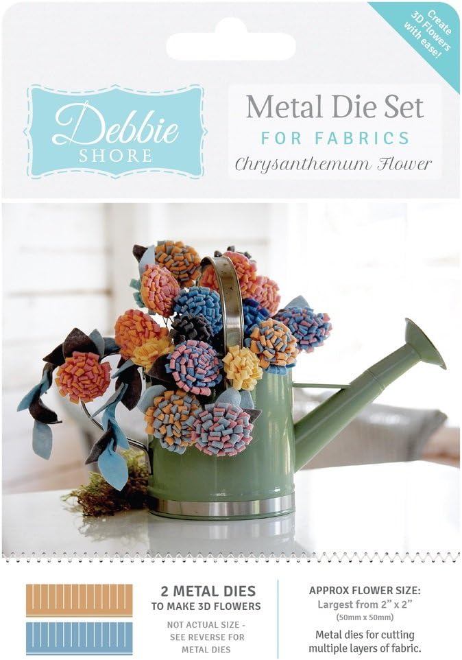 Debbie Shore Metal Die-Chrysanthemum Flower, Silver, 17 x 11.7 x 0.4 cm