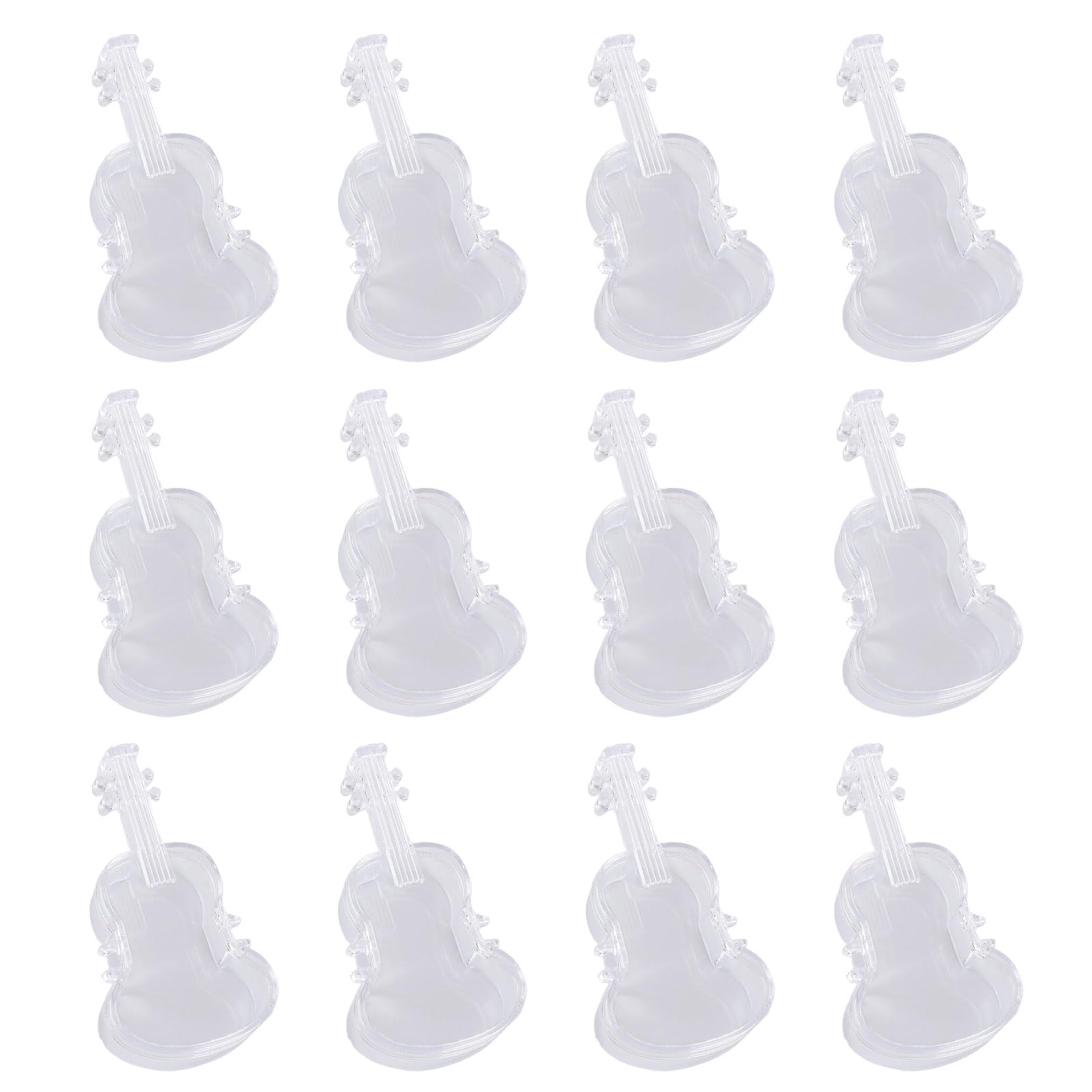 Hsioluted 12Pcs Violin Shape Candy Holder Candy Chocolate Storage Case for Wedding Celebration Birthday Gift Packaging Party Supplies