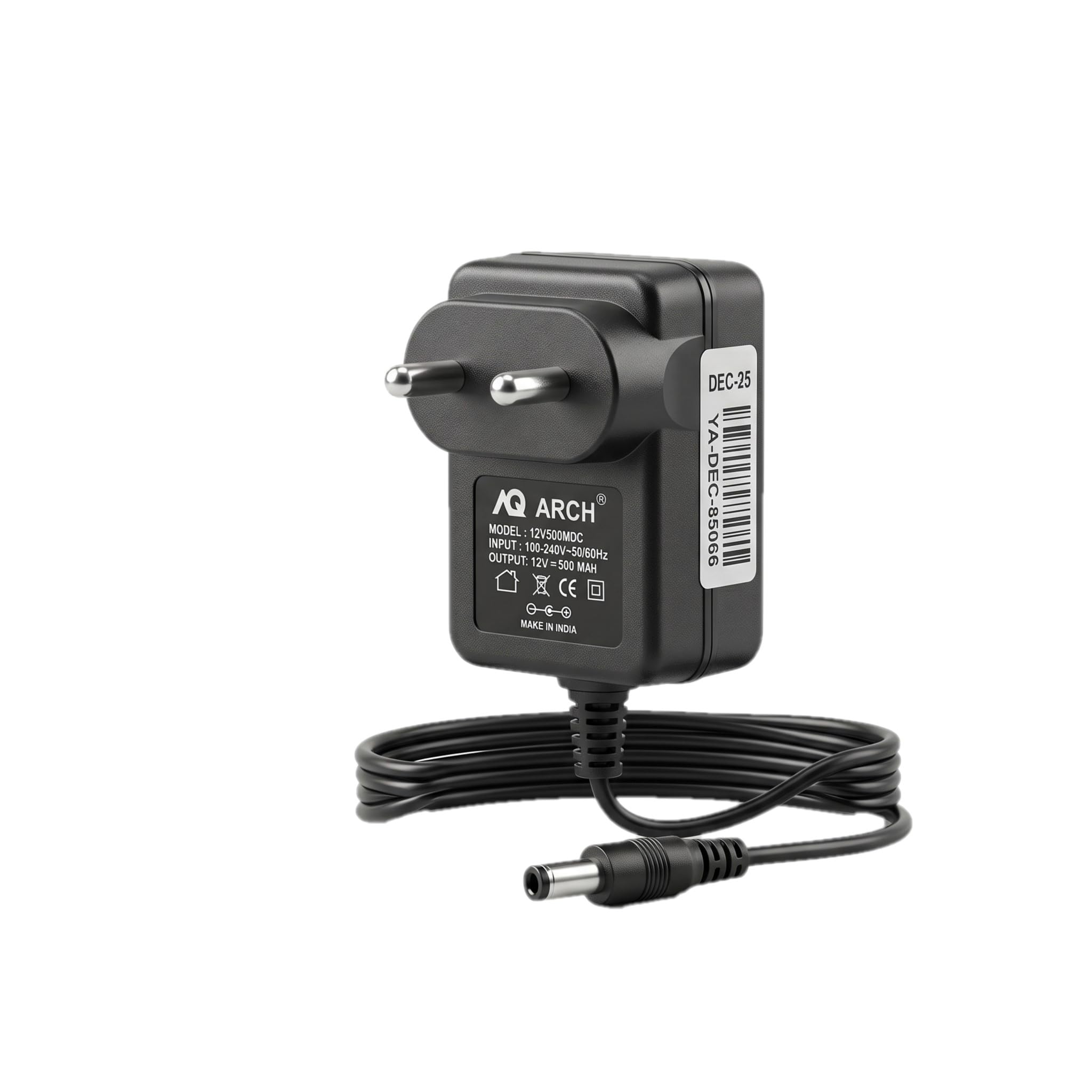 12V 500mA AC DC Power Adapter Charger with DC Pin | 100-240V Input | Compatible with Security Cameras, Mini DVR Systems, Set Top Boxes, 12V LED Strip Lights, Display Boards & DIY Electronics-image-10
