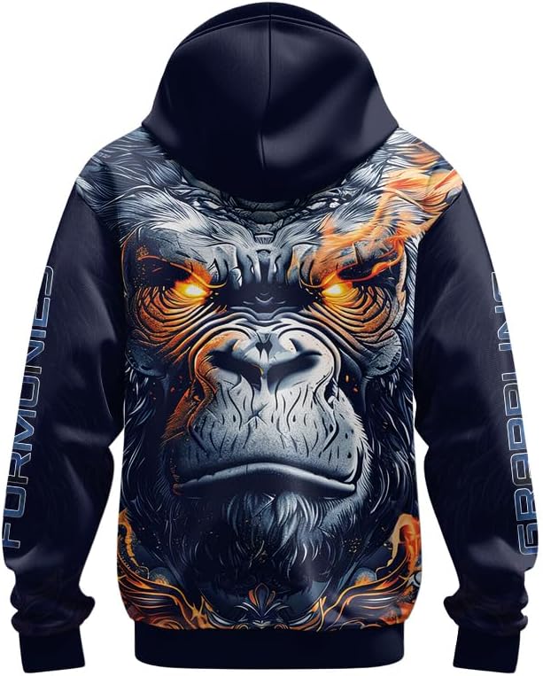 Predators 3D Printed Unisex Hooded Sweatshirt Long Sleeve Pullover Hoodie for Men
