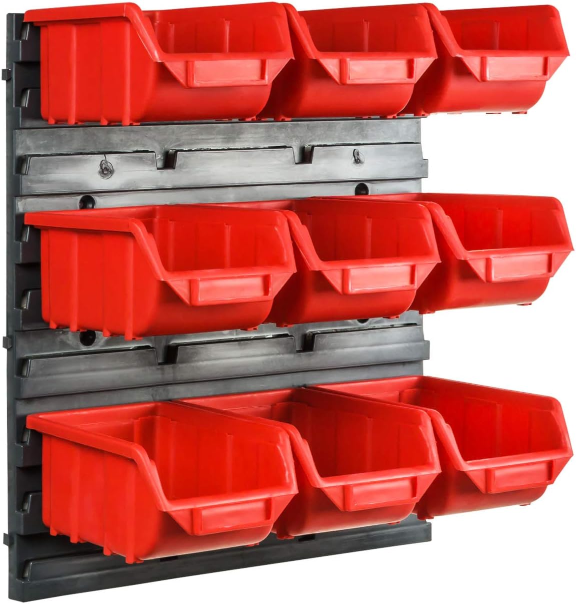 botle 23-delige stapelboxen, gereedschapswand, 117 x 78 cm, set gereedschapshouder, wandrek, werkplaatsrek, opslagsysteem, opbergkast, extra sterke wandplaten, rek, uitbreidbaar opbergrek