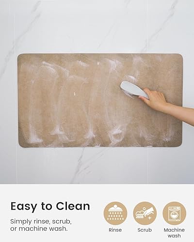 Miniatura 8 de Stiio Alfombrillas de baño para el baño, superabsorbentes de secado rápido, alfombras de goma antideslizantes delgadas para el baño que pasan debajo