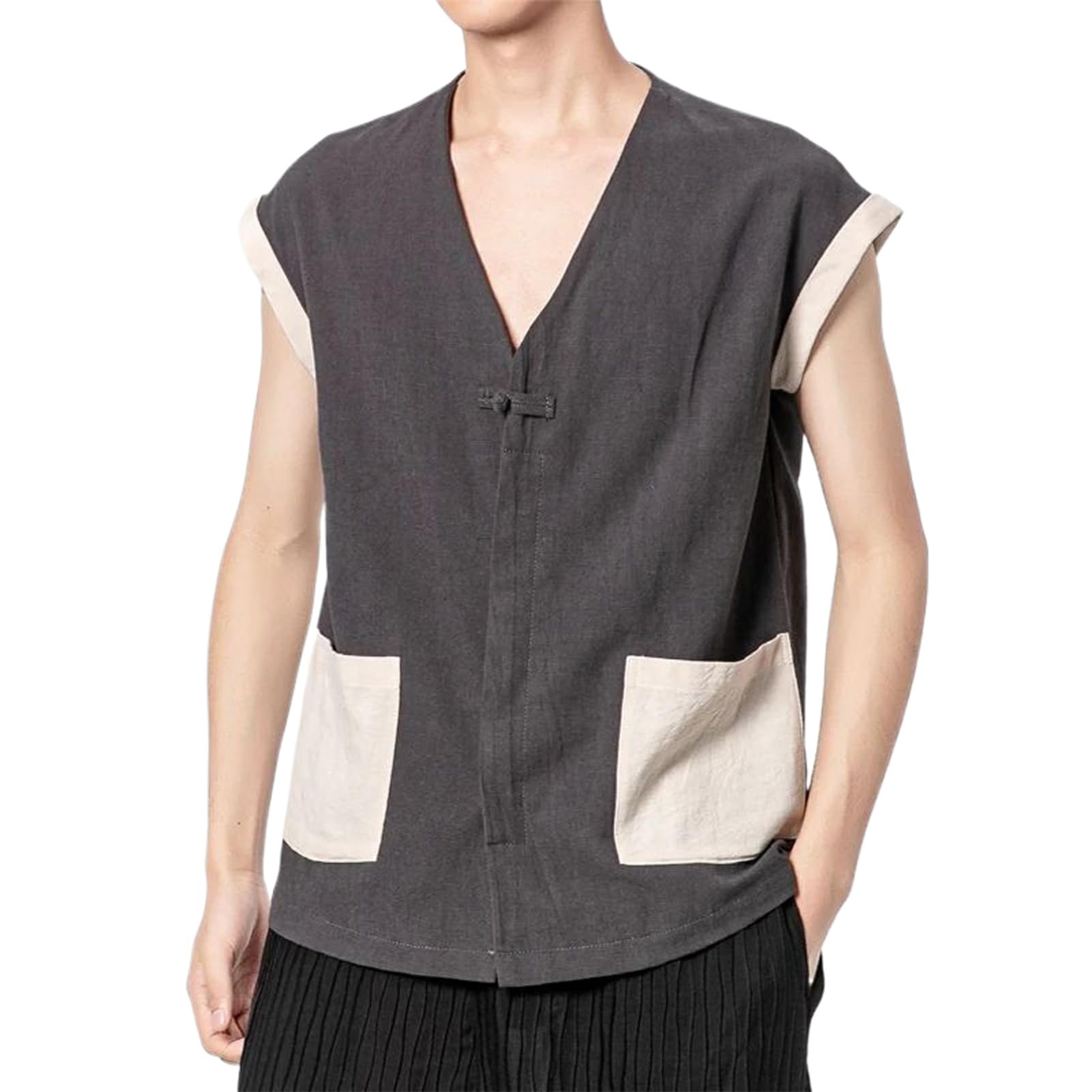 Ropa tradicional chaleco kimono de verano para hombre 8