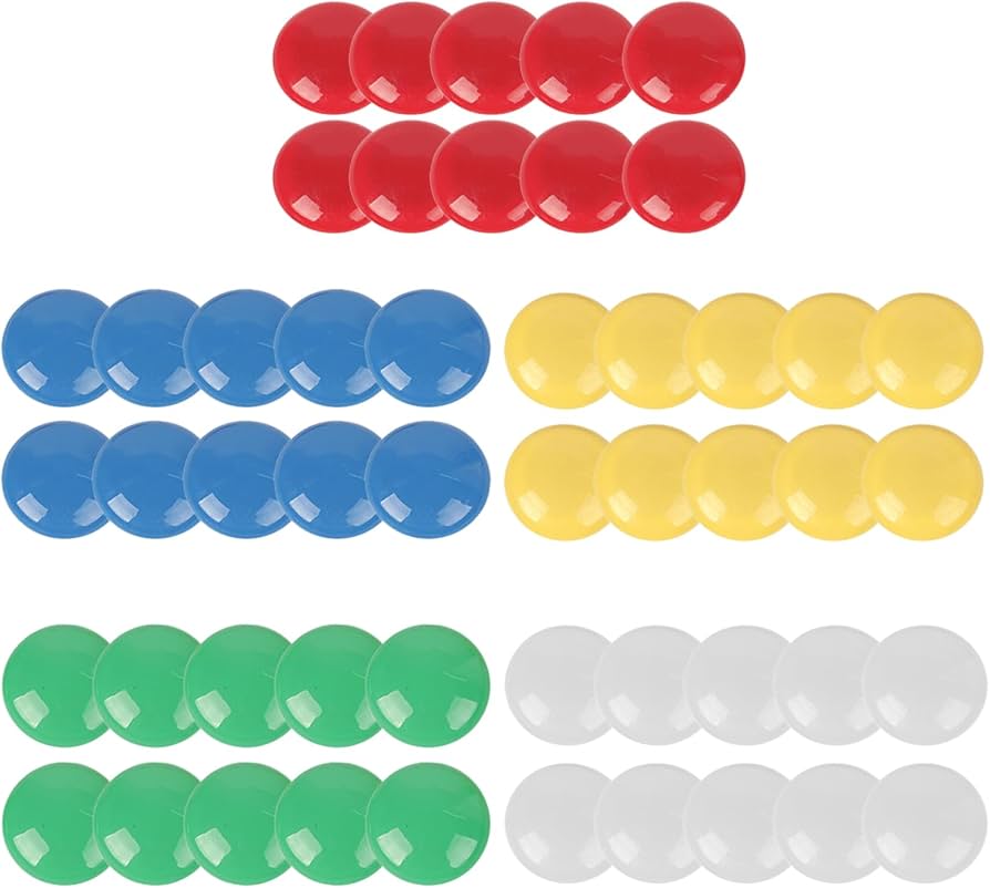 Amazon.co.jp: マグネット 直径3cm 【100個】 5色（赤、青、黄、緑、白