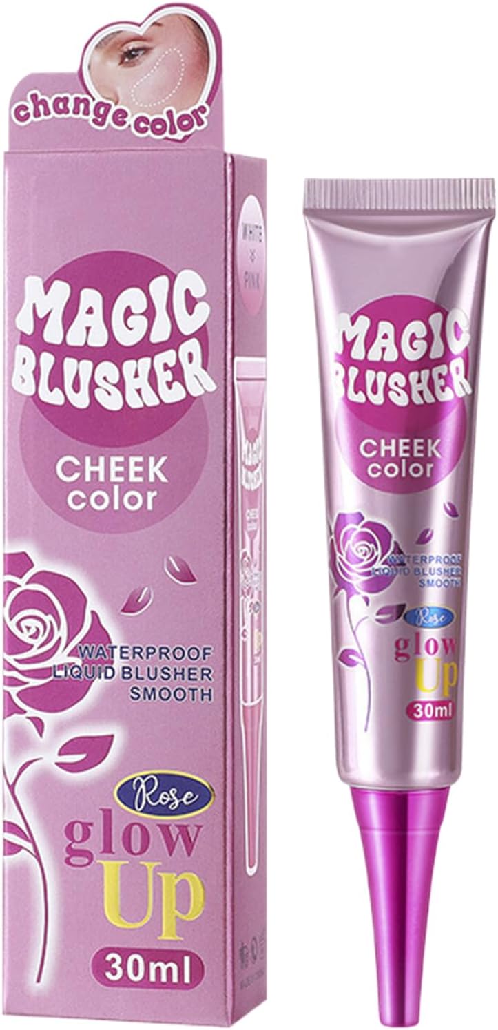 Liquid Blush, Waterproof Color Changing Natural Blush Cream, Face Makeup for Under Eye Brightening Highlighting Cheek Sculpting Contouring