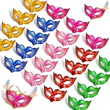 24 Pieces Mini Masks Masquerade, Mini Mask Small Masquerade Mask Cake Toppers Decorative Mini Masque
