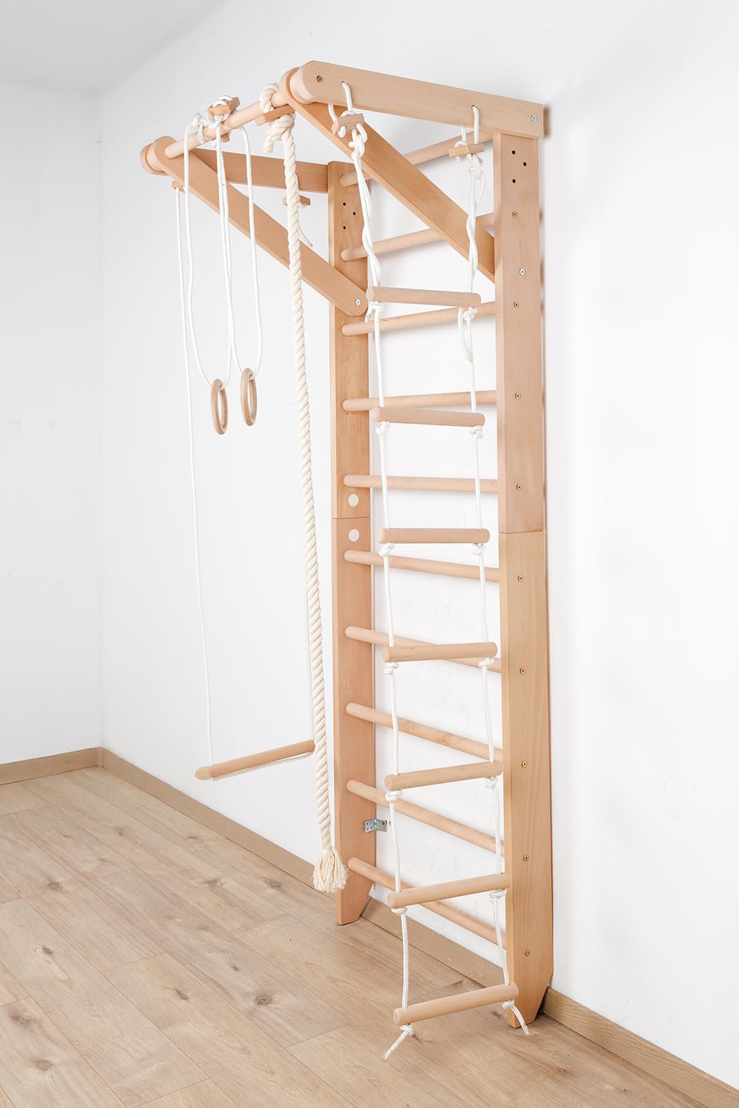 Klettergerüst, Turnwand, Gym Sport-2-240 Indoor Sportgerät für Kinder, Kletterwand, Holz, Turnwand, Sprossenwand