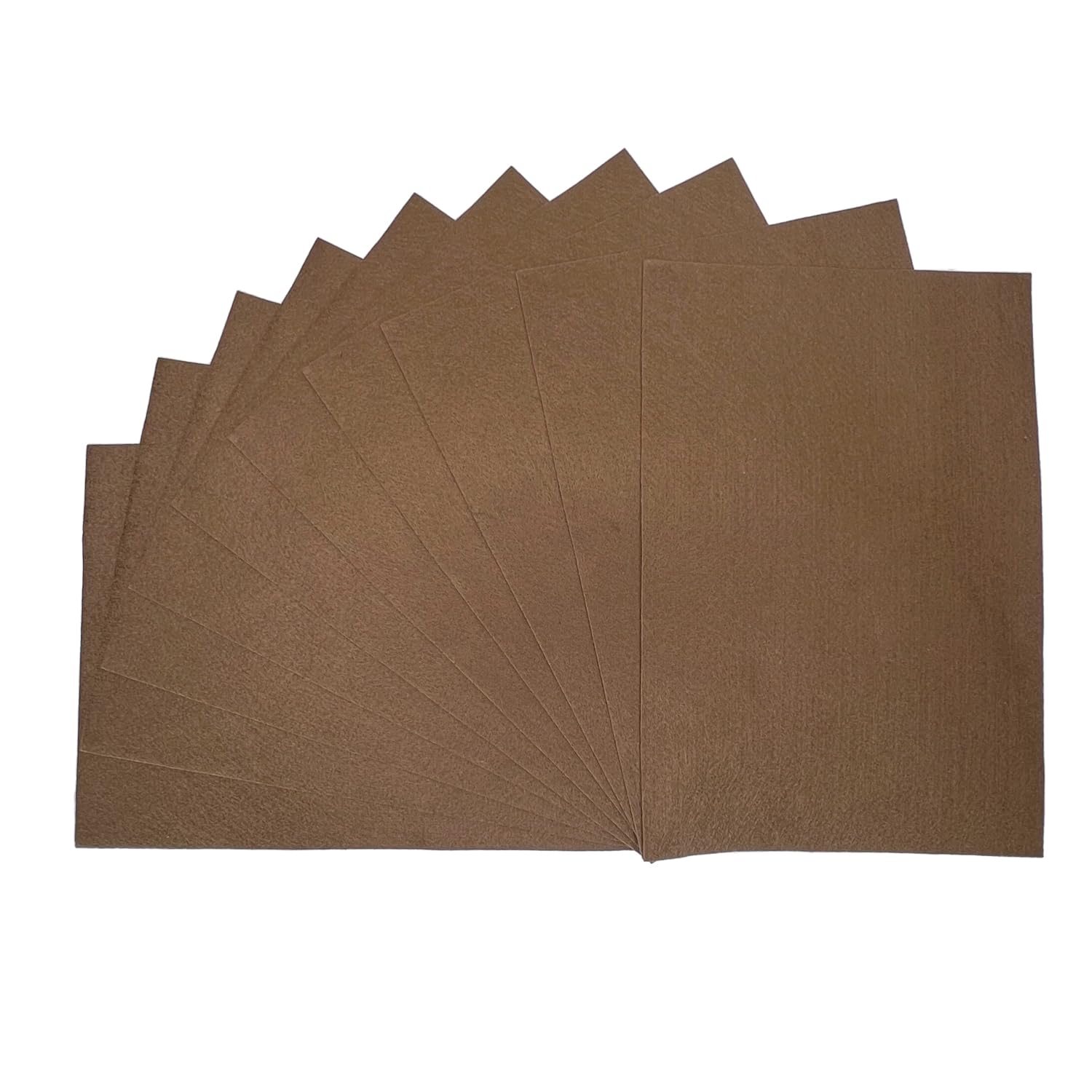 Dark Brown Craft Felt Fabric Premium Material for Art Sewing Festive Decorations DIY Art Decor Table wear | A4 Felt Sheets, (Pack of 10)