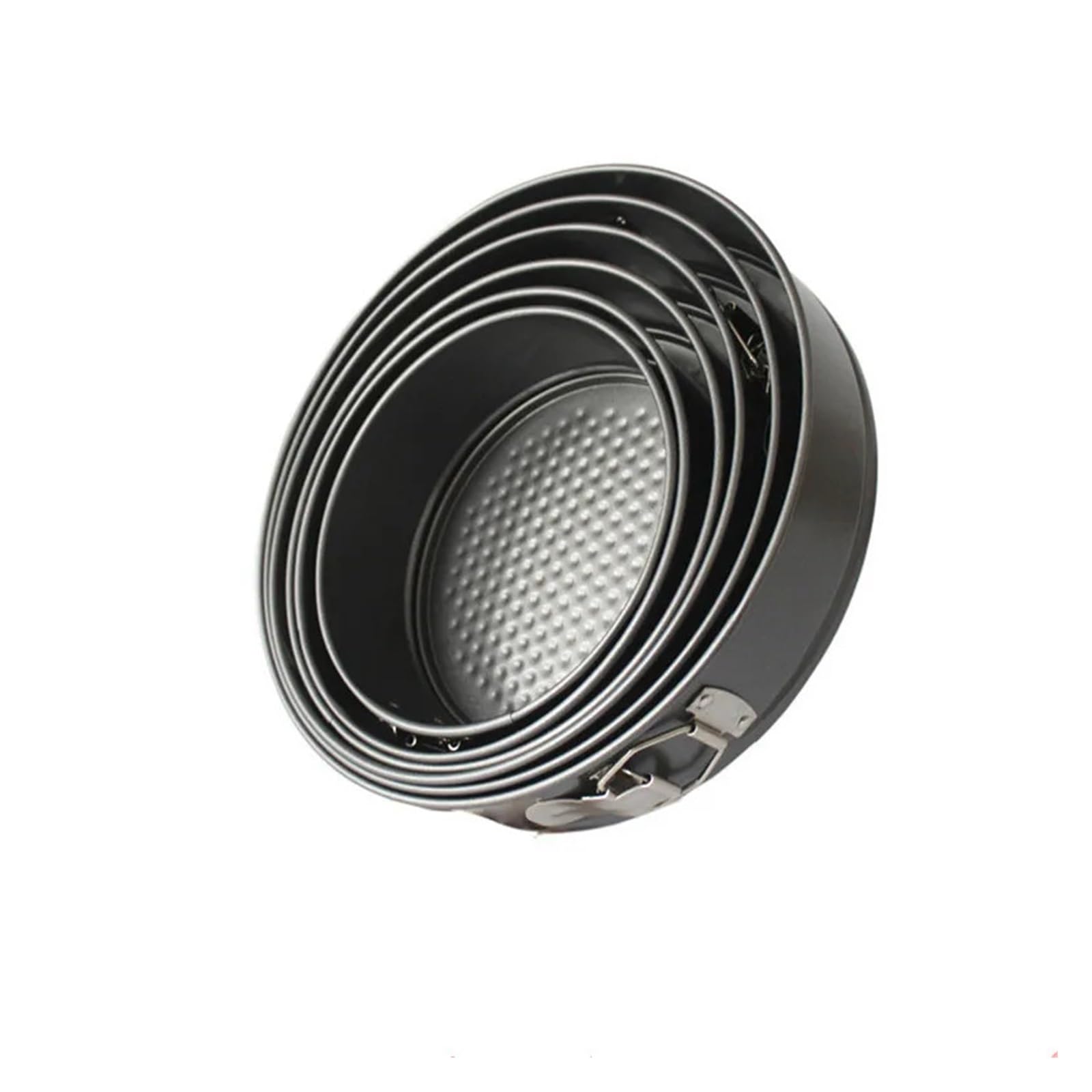 Generico Stampo da forno in acciaio al carbonio da 12-24 cm, antiaderente, tortiera rotonda, utensile da cucina for torte(B set:20/22/24cm)