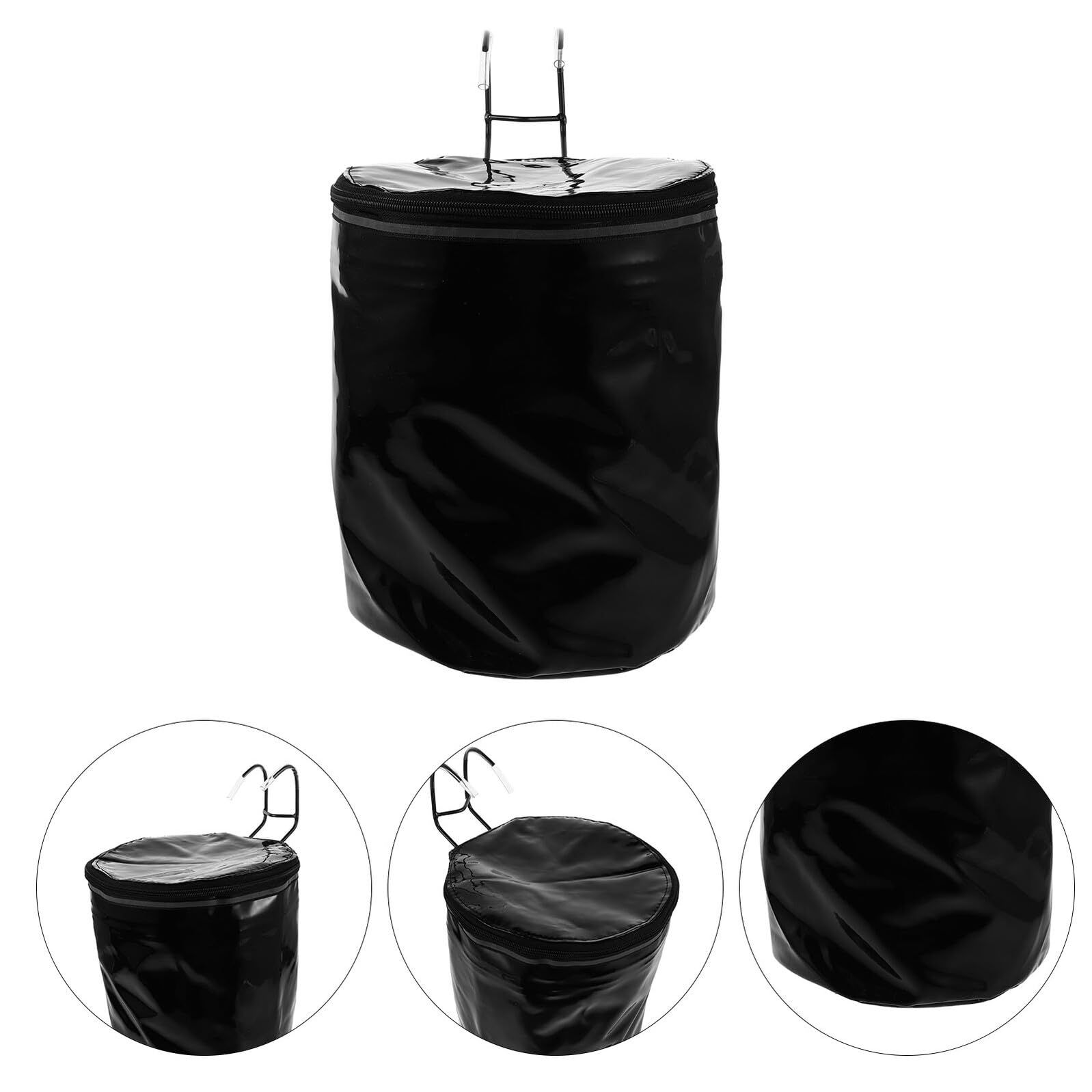 Cestino Anteriore in Tela con Zip per Bici Elettriche e Cruiser Borsa Portaoggetti Manubrio con Ganci e Striscia Riflettente per Spesa e Trasporto Quotidiano