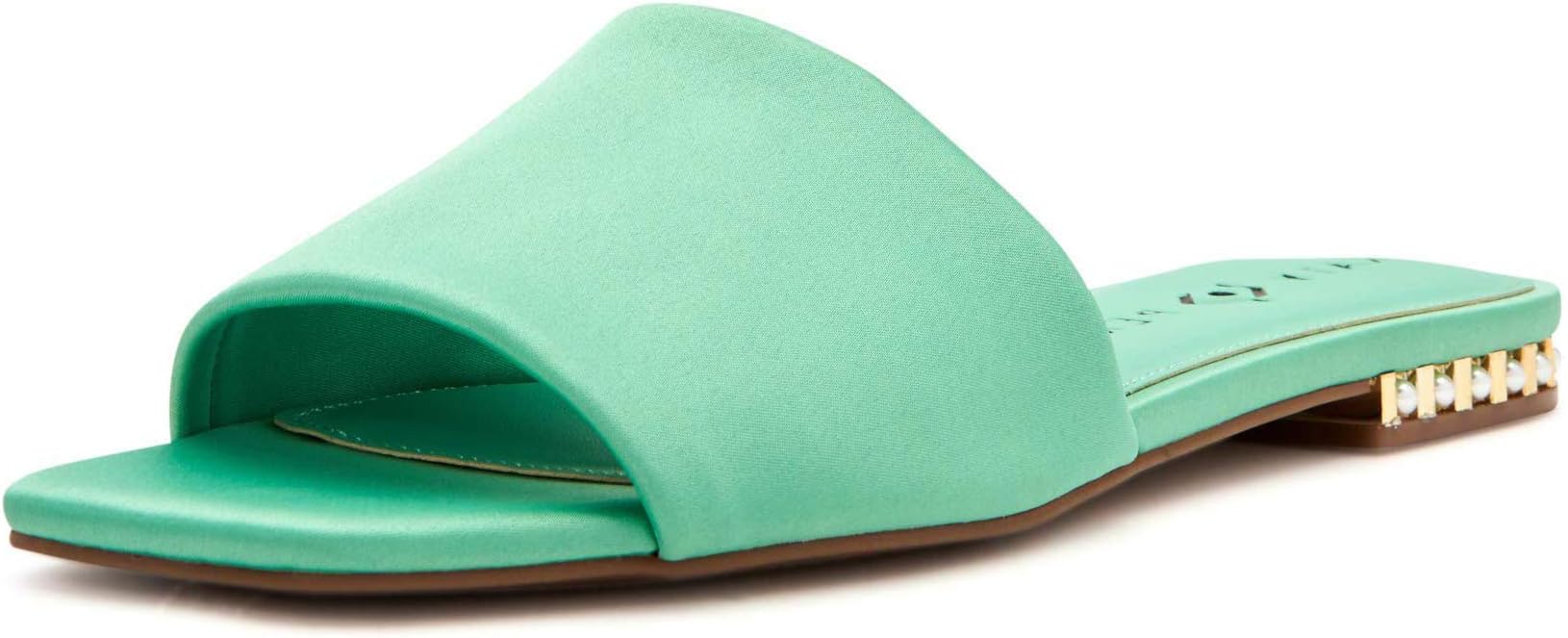 Women's Pearl Stretch Satin Slide Sandal
