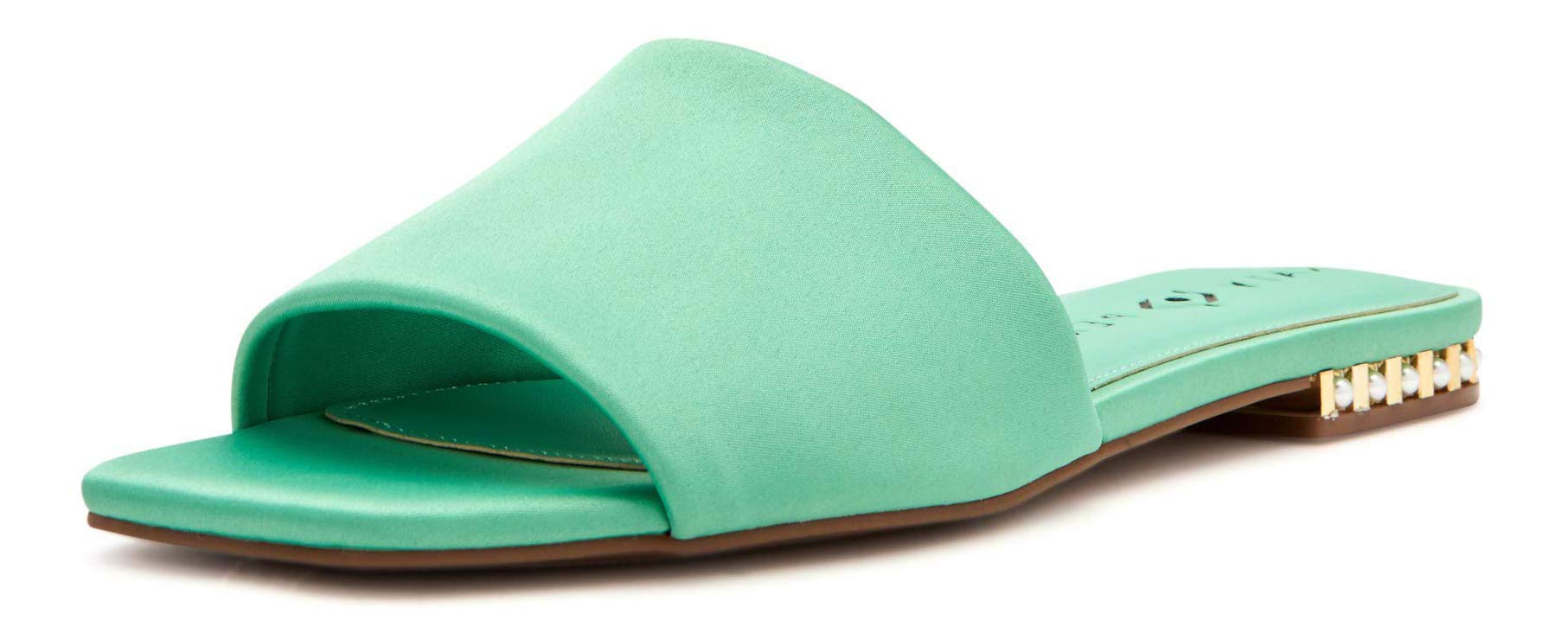 Women's Pearl Stretch Satin Slide Sandal