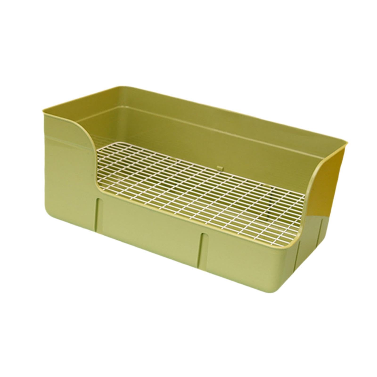 Kaninchentoilette, Ecktoilette, Käfigtoilette, Einstreubox für Kleintiere, Hamsterkäfigzubehör, GrÜn