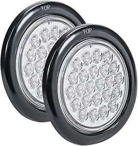 Manufacturer E-MARK DOT Reverse Back Up 4 Inch Round 24 Volt LED Truck Light Car Tail Lights - Foto 7