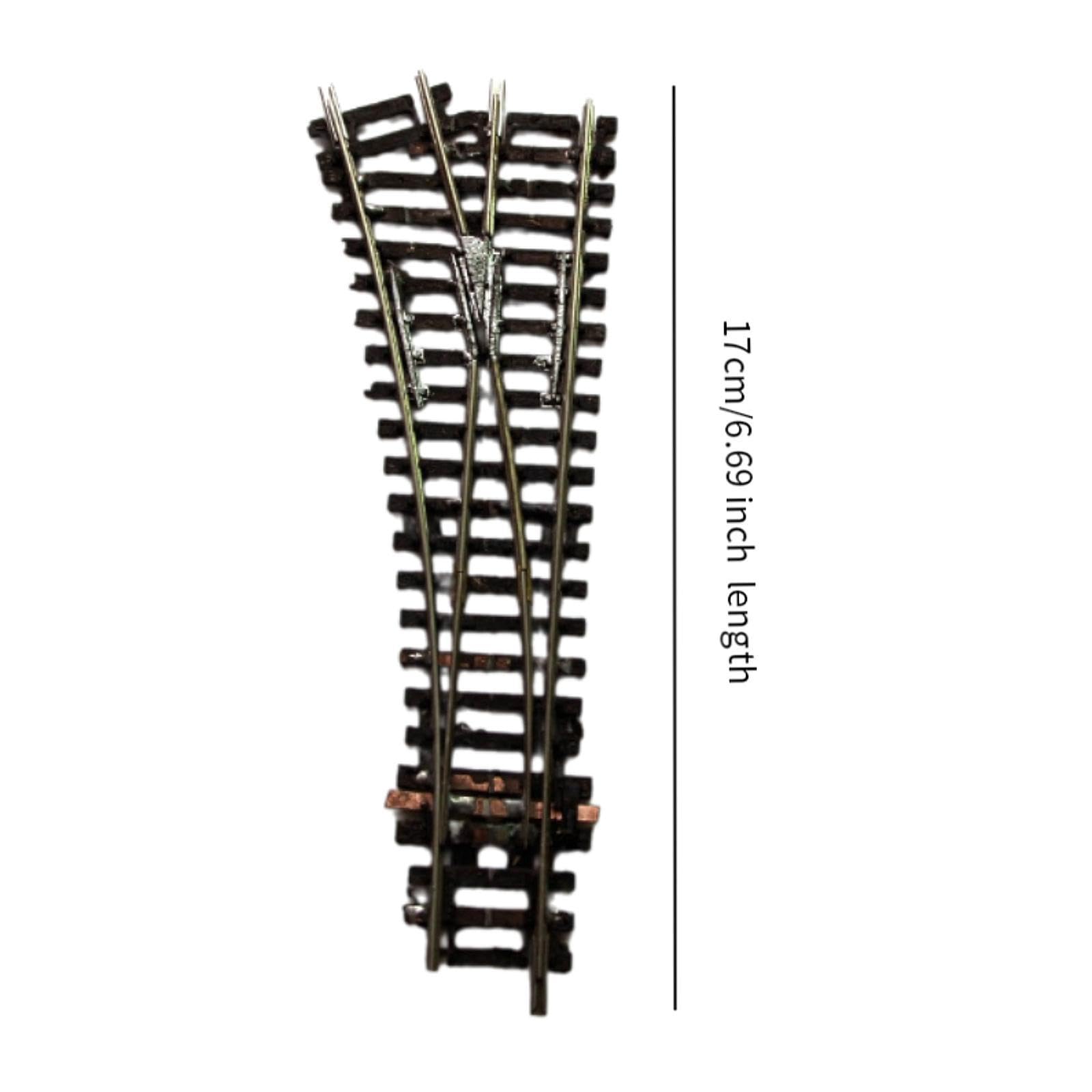 DYNWAVE HO Scale Train Track Model 1/87 Railway Accessories Train Scene Toys Educational Sand Table Landscape RC Railway Track Switch, Left Turn