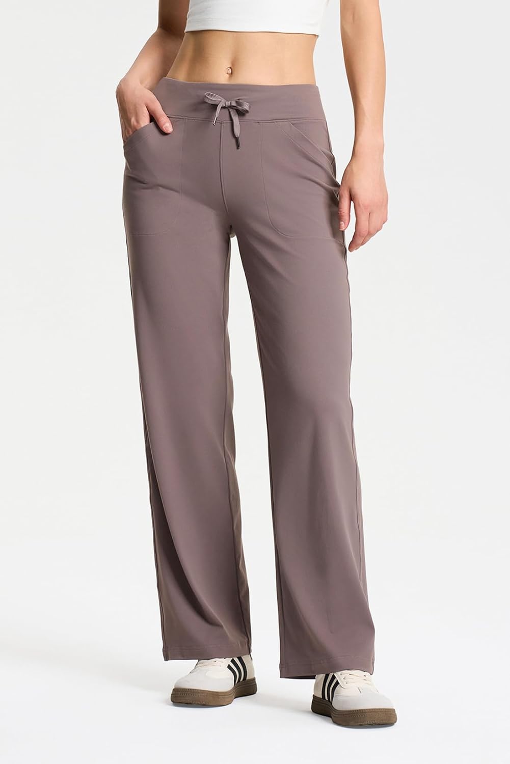 Yogipace Women's Petite/Regular/Tall Straight Leg Relaxed Fit Yoga Pants, Lightweight Lounge Sweatpants - Image 4