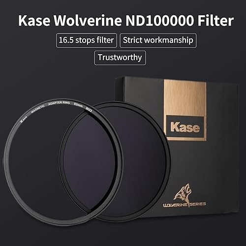 Miniatura 4 de Kase Wolverine - Filtro magnético de densidad neutra (3.031 in, ND100000, 16,5 paradas), incluye adaptador