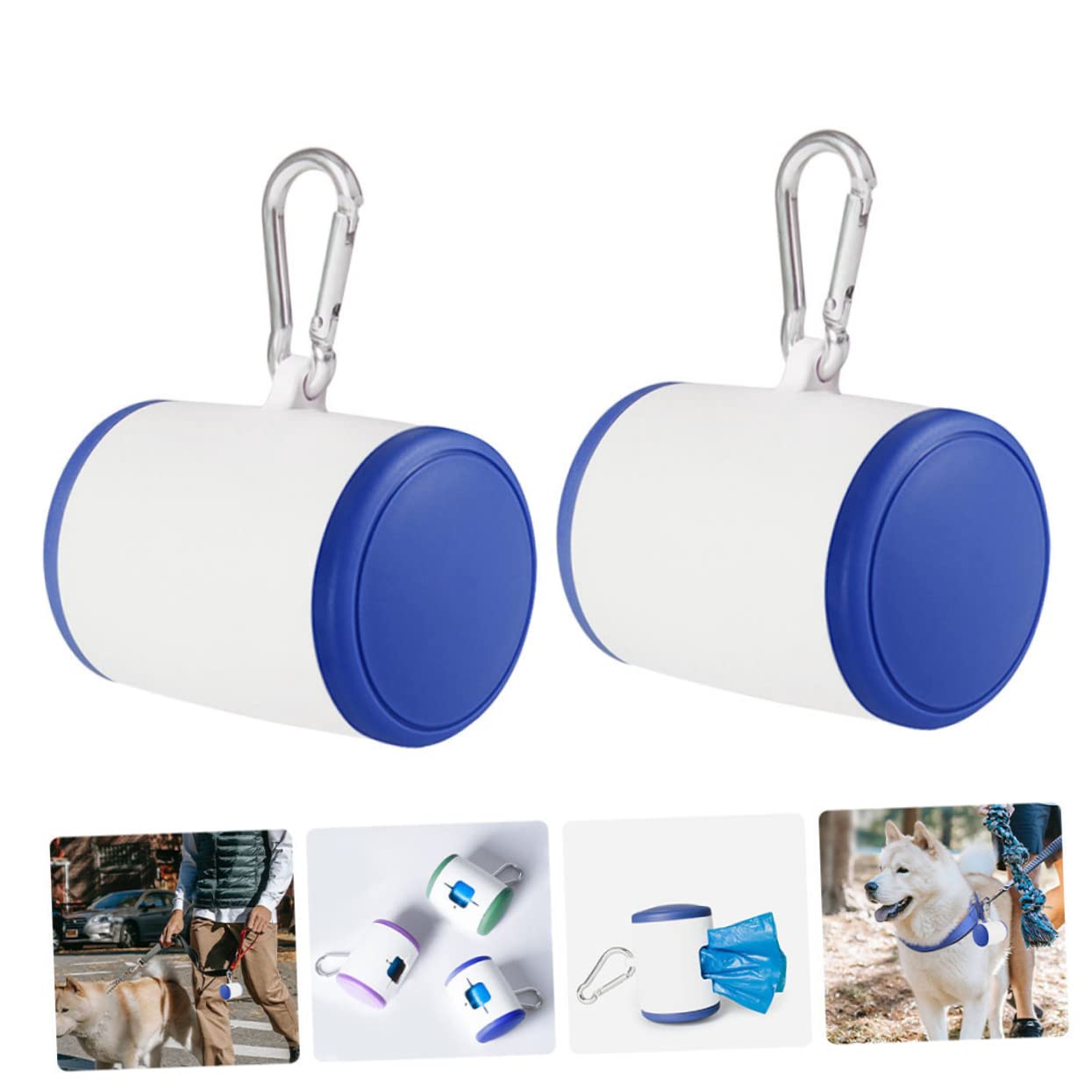 INOOMP 4 Stück Snack-Tasche Hund Halter für Haustierkotbeutel Spender für Haustiermüllbeutel Outdoor-Futterbeutel für Haustiere Hündchen Leine Kettenblatt Aufbewahrungskiste pp