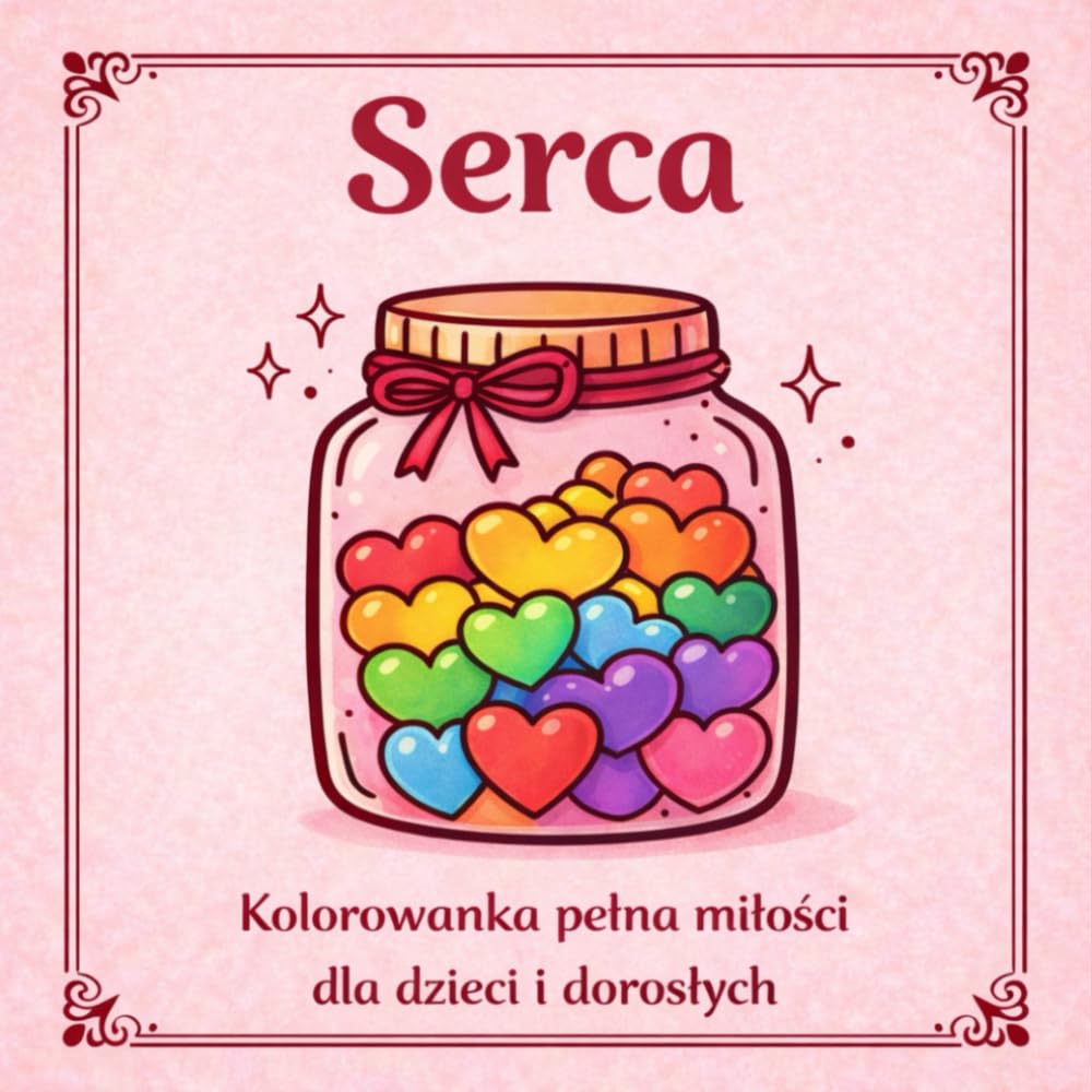 Serca - kolorowanka pełna miłości dla dzieci i dorosłych: Relaksująca kolorowanka z prostymi ilustracjami serc do wyciszenia i kreatywnej zabawy