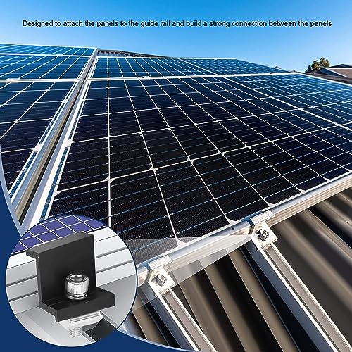 Painel Solar Fotovoltaico 12pcs Braçadeira de Extremidade z Liga de Alumínio Braçadeira de Suporte S