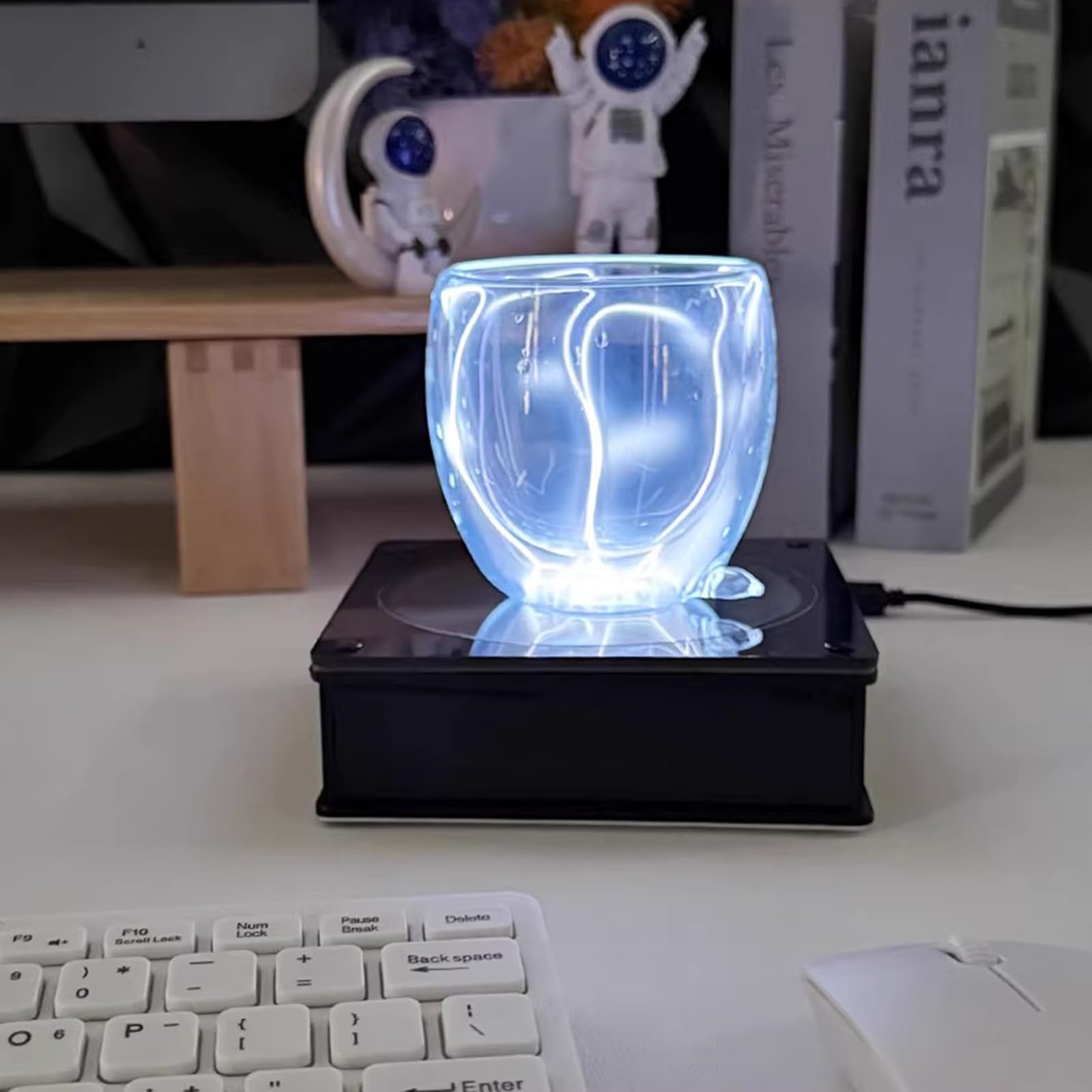 Lampada a Forma di Tazza al Plasma, Lampada Elettrica a Fulmini, Sensibile al Tocco, Alimentata Tramite USB, Illuminazione Scientifica E Didattica, per Bar, Club, Feste