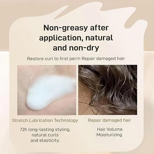 Miniatura 4 de GDSAFS Elasticidad hidratante de volumen marroquí de larga duración, crema definidora de rizos marroquíes, elastina para peinar la humedad de
