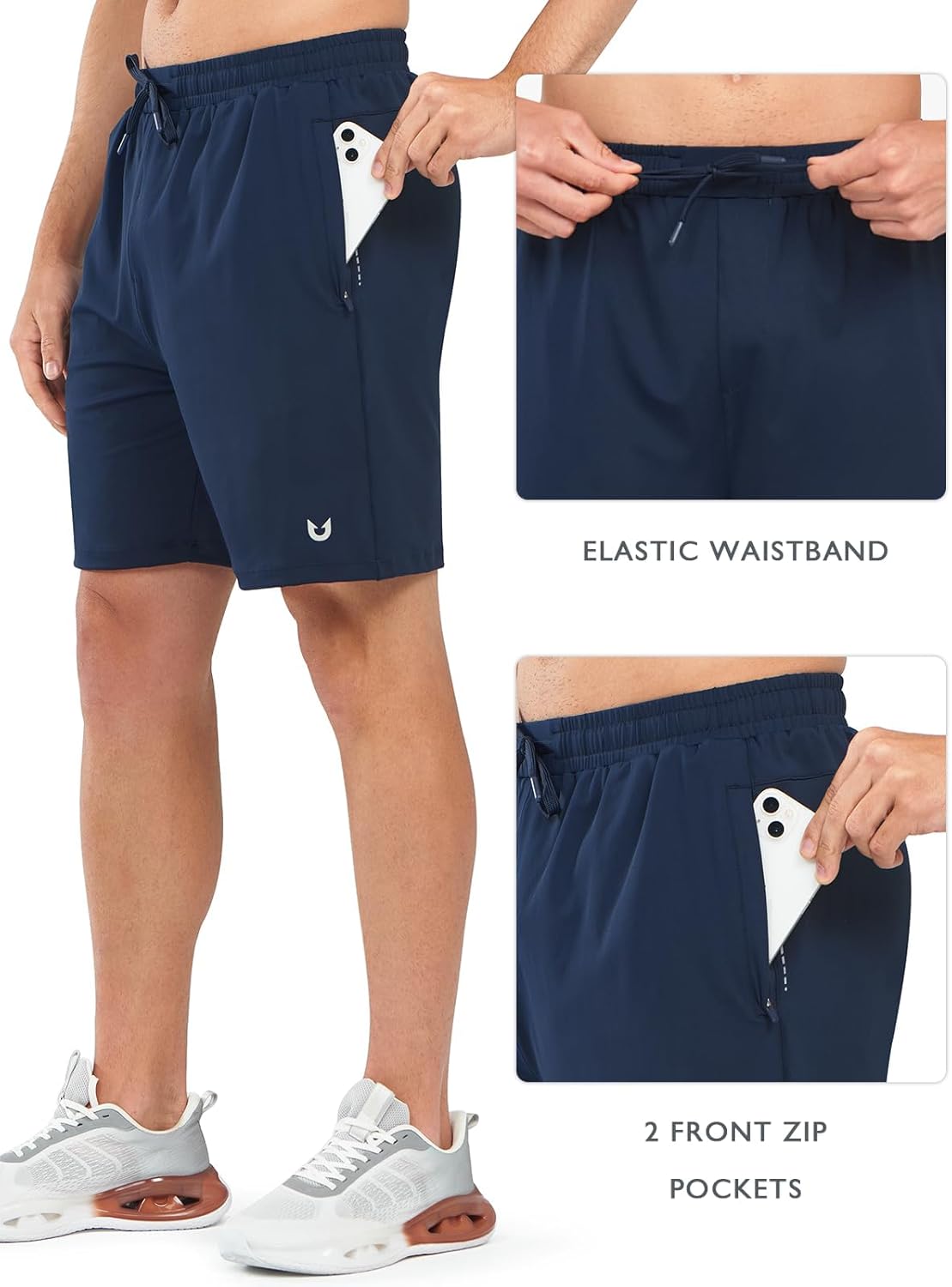 NORTHYARD Men's 7" Gym Shorts Knit Athletic Tennis Shorts for Men with Zipper Pockets for Workout Athletic Training - Image 4