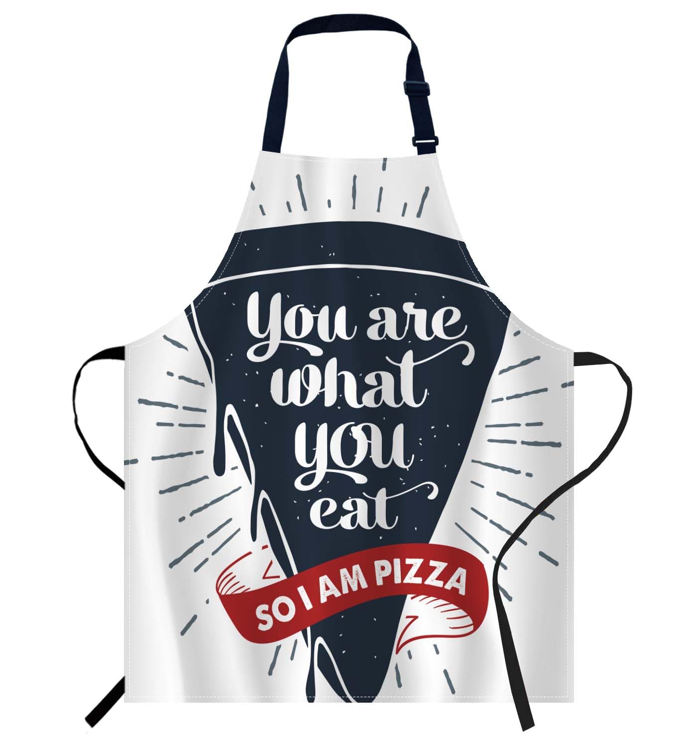 Smooffly You Are What You Eat Apron Adjustable Apron Cooking Kitchen Chef Women Men Aprons for Home Kitchen Restaurant