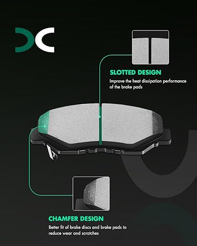 Miniatura 2 de Kit de pastillas de cerámica, D958 D1451 SCITOO 8 piezas de pastillas de freno delanteras y traseras para Honda para Accord 2011-2017