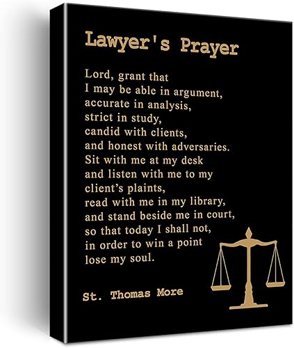 Lienzo inspirador para pared, con cita motivacional de oración de abogado, impresión en lienzo, pintura positiva para oficina, hogar, decoración de